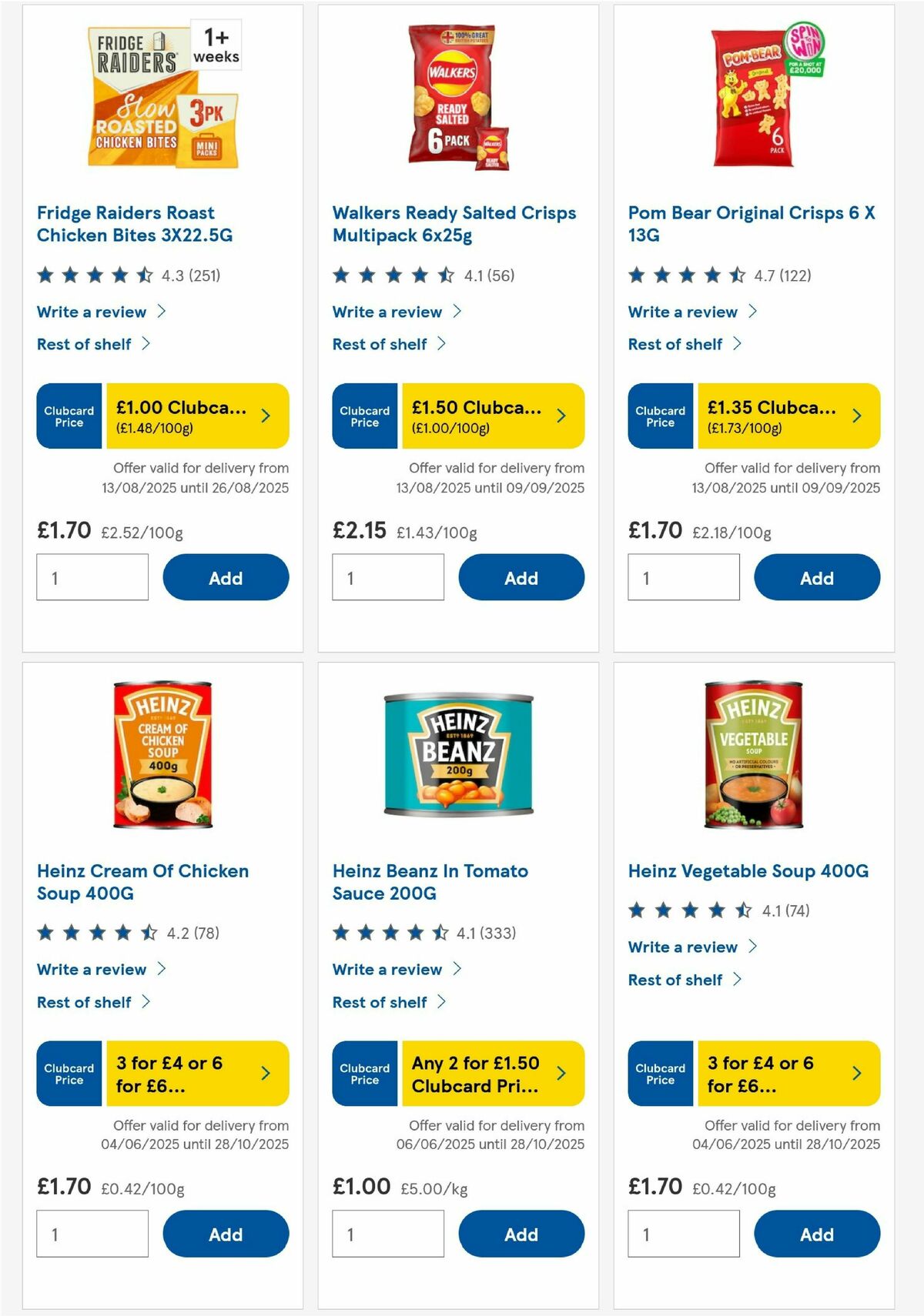 TESCO Offers from 14 August