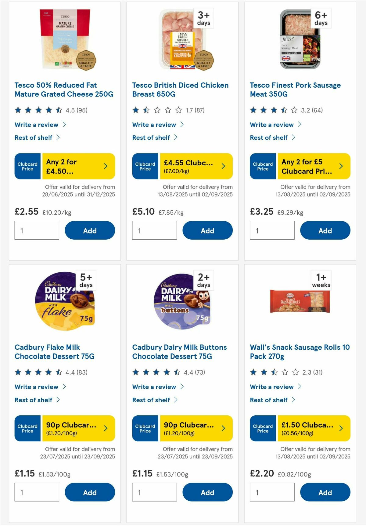 TESCO Offers from 21 August