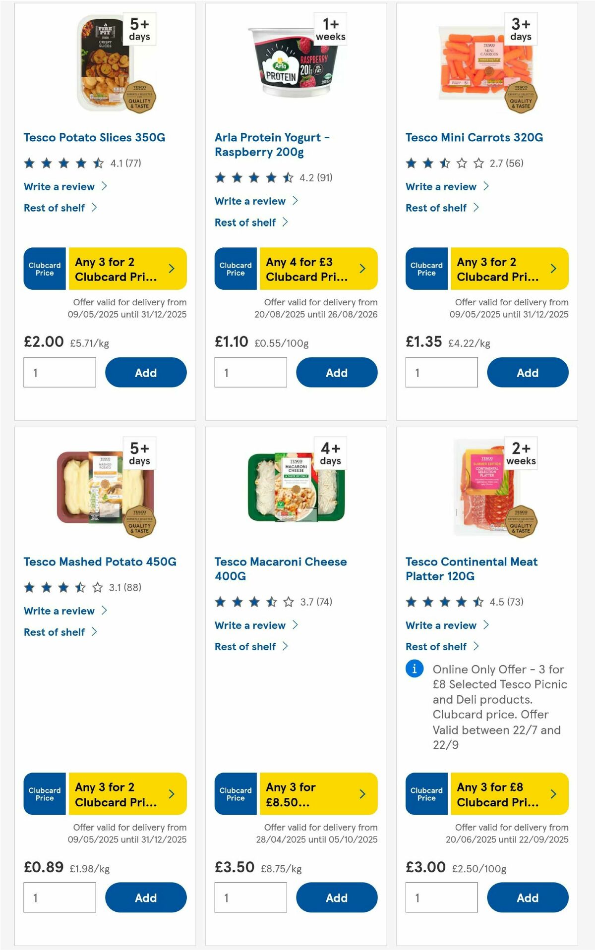 TESCO Offers from 21 August