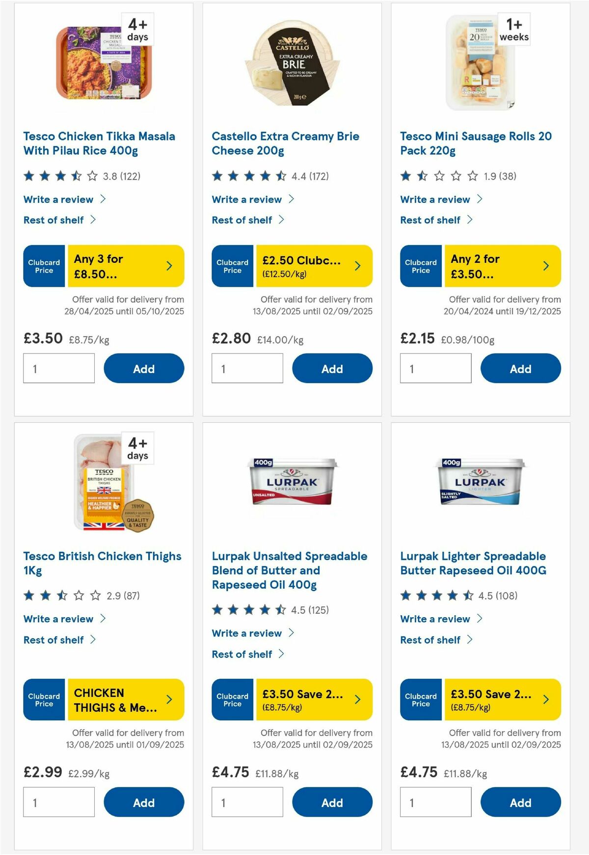 TESCO Offers from 21 August