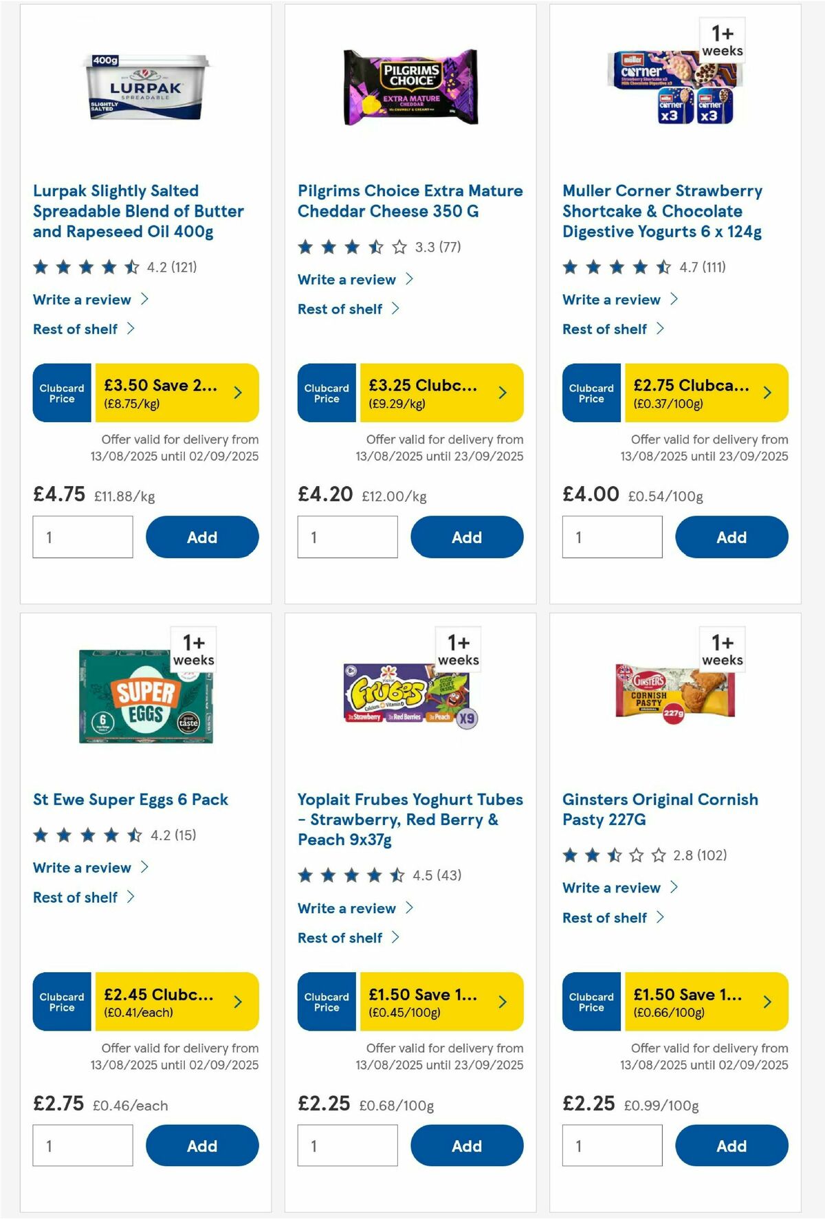 TESCO Offers from 21 August