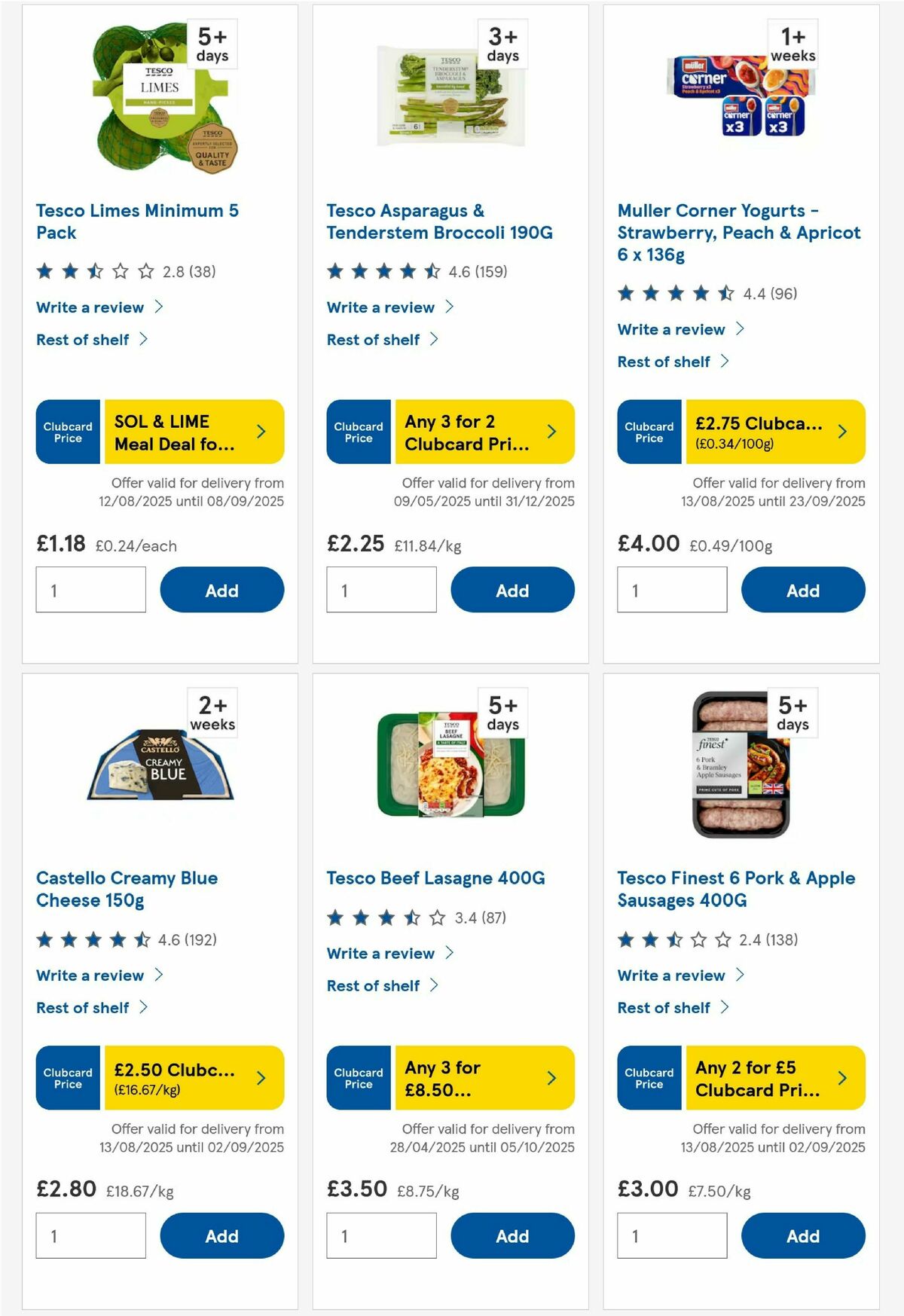 TESCO Offers from 21 August