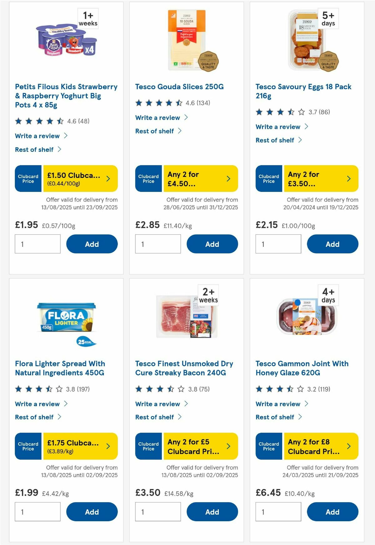 TESCO Offers from 21 August