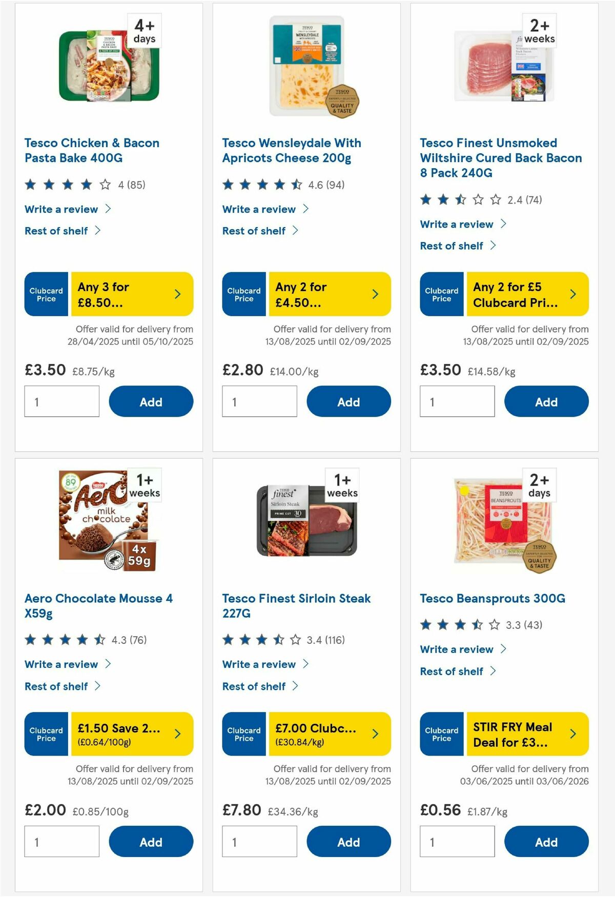 TESCO Offers from 21 August