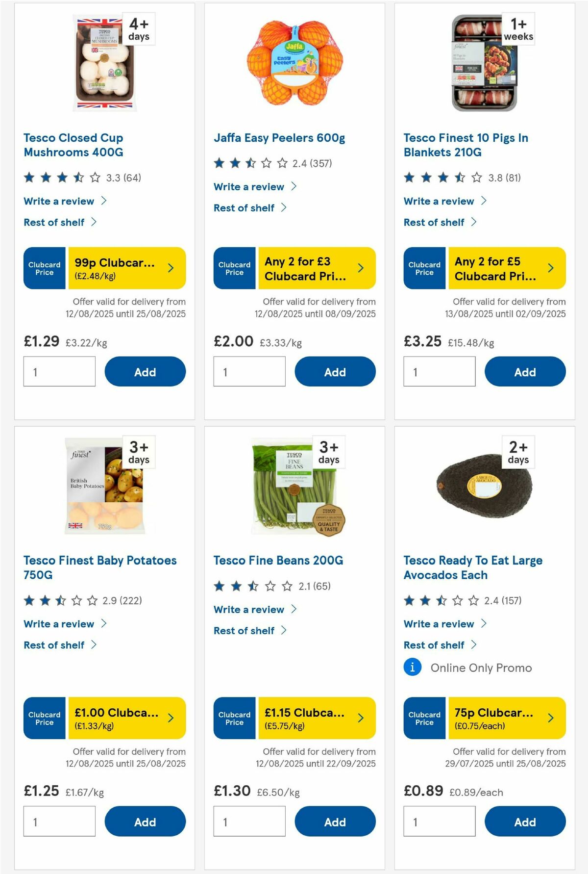 TESCO Offers from 21 August