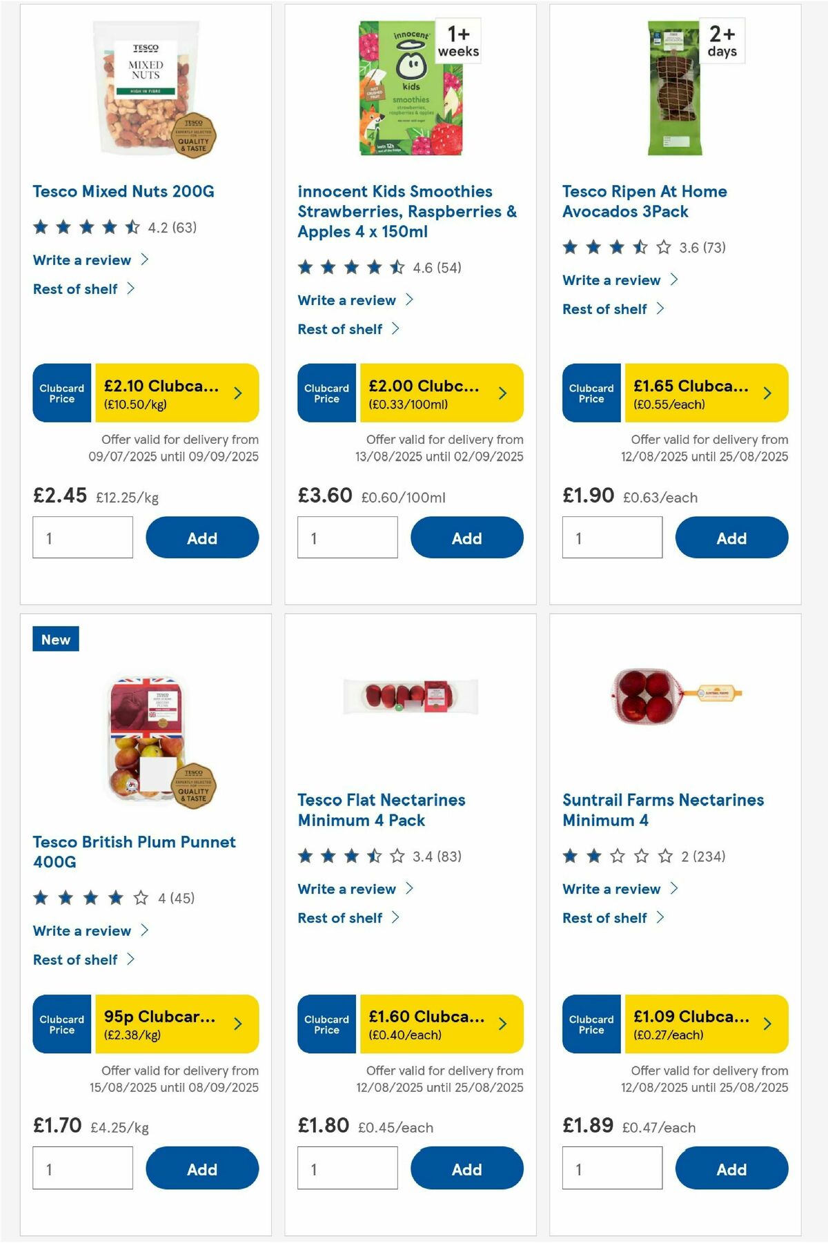 TESCO Offers from 21 August
