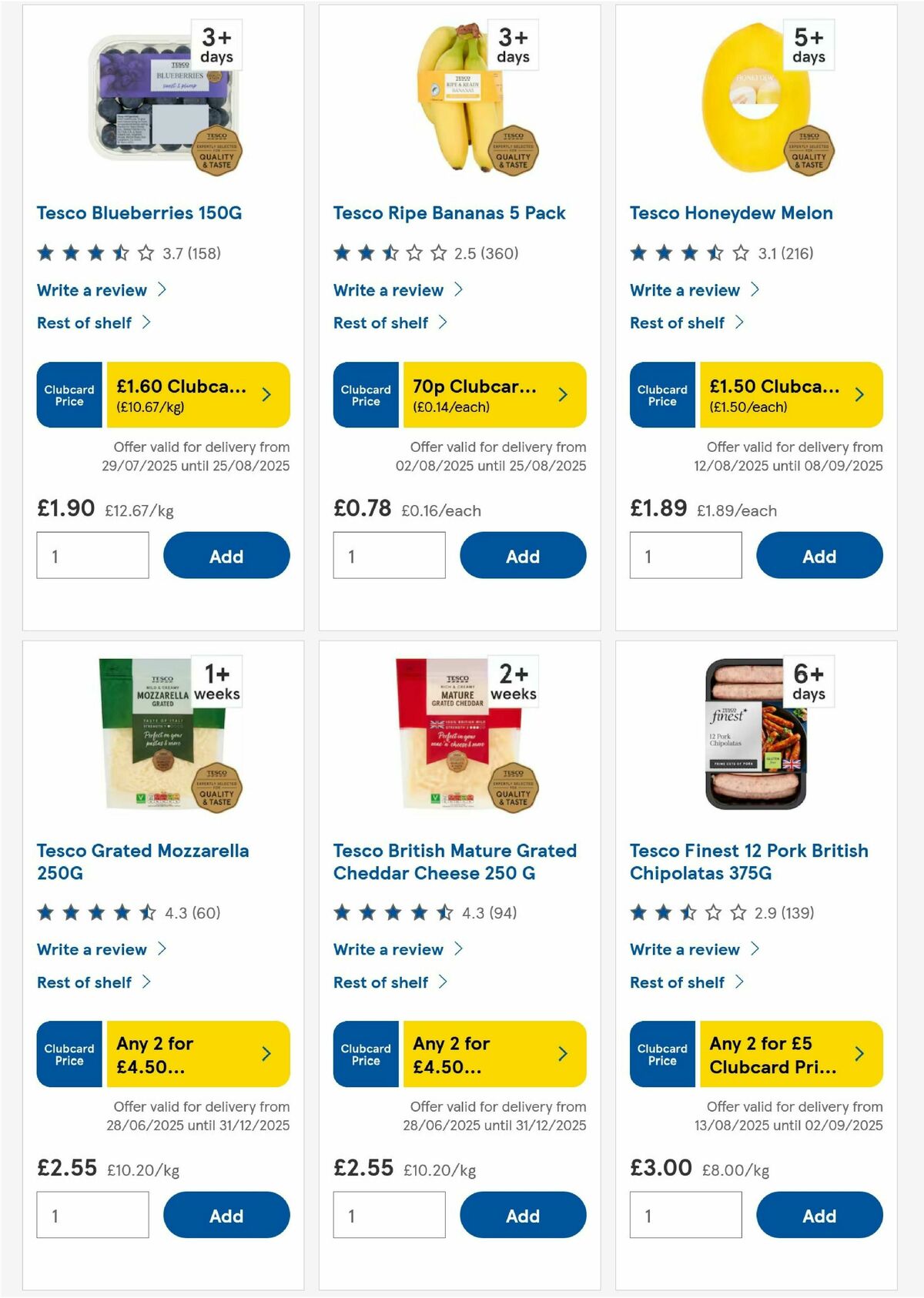 TESCO Offers from 21 August