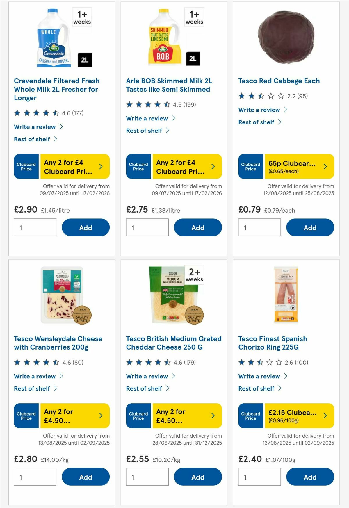 TESCO Offers from 21 August