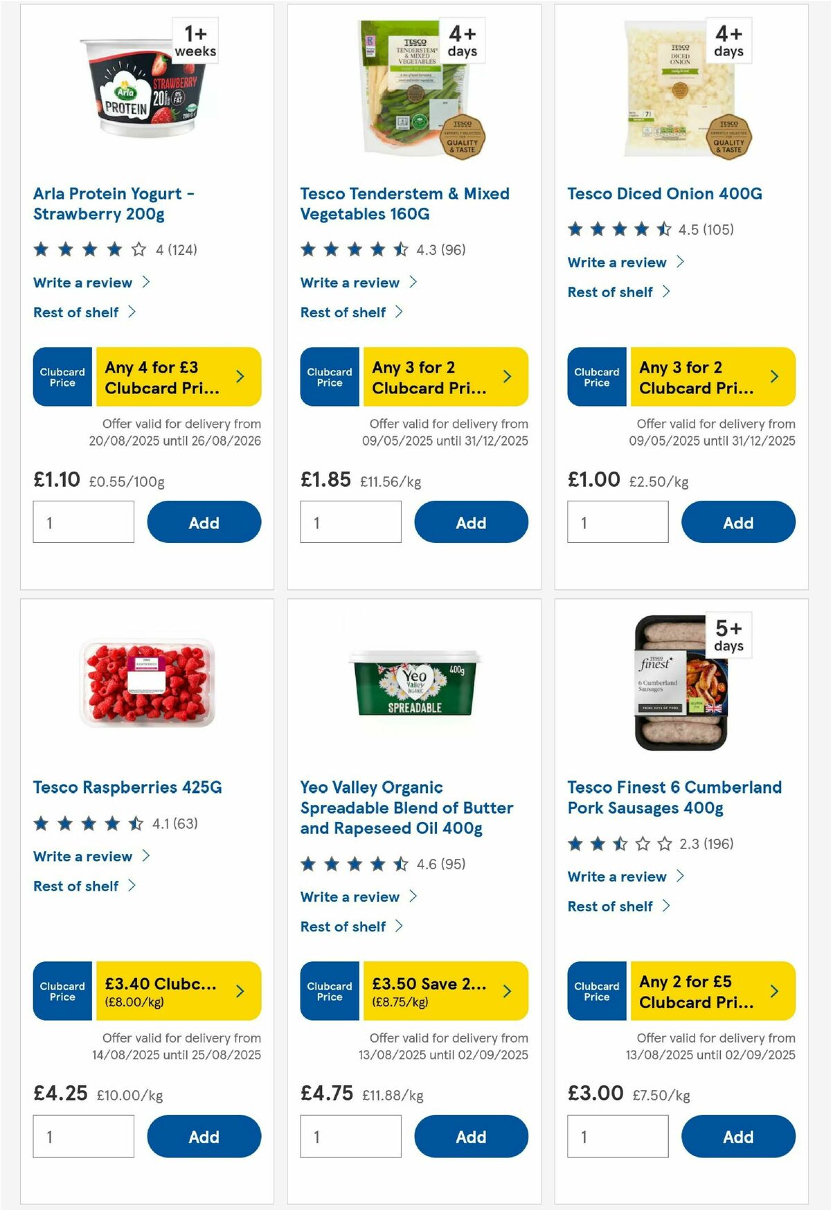 TESCO Offers from 21 August