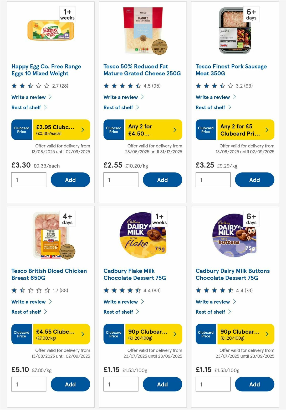 TESCO Offers from 28 August