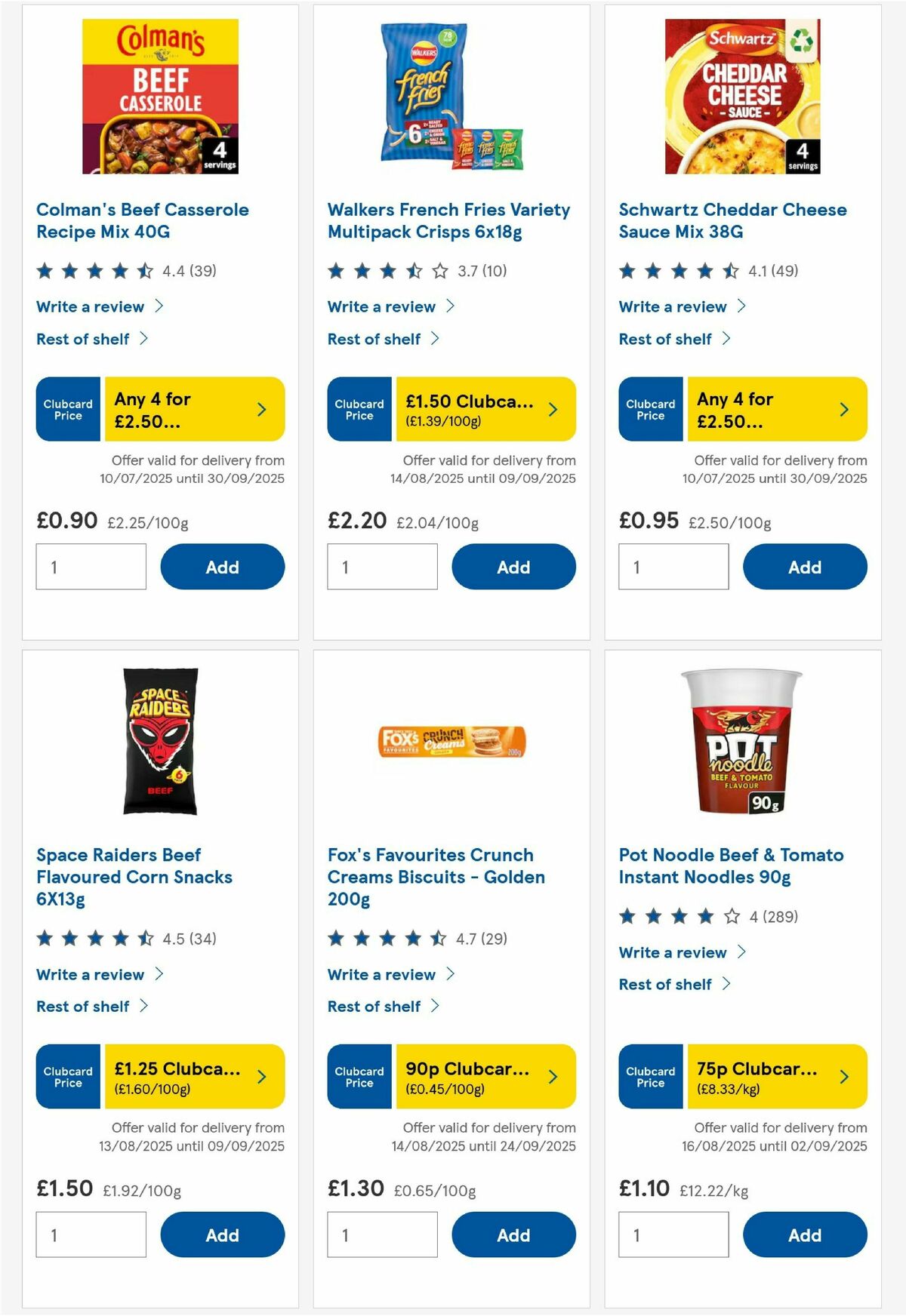 TESCO Offers from 28 August