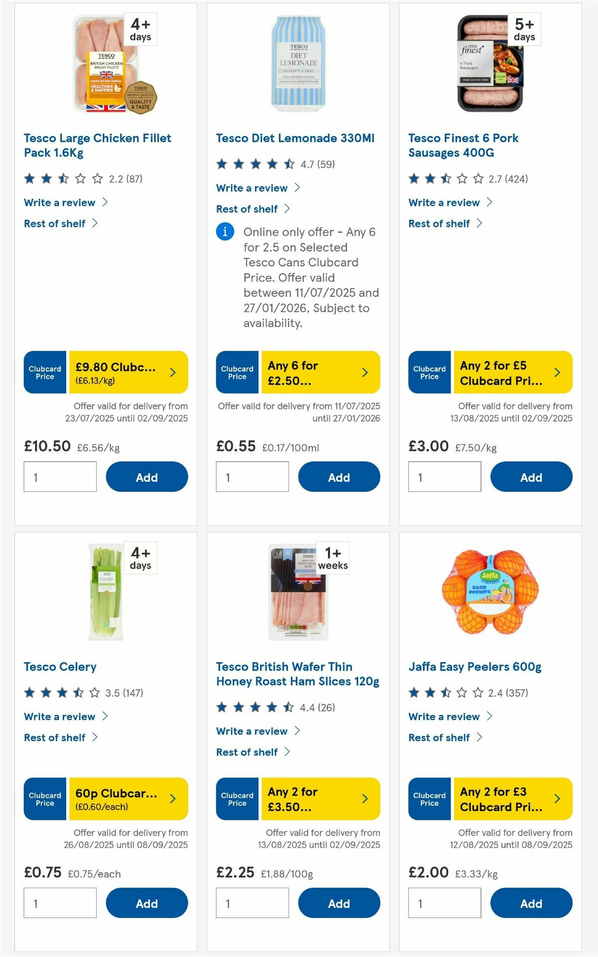 TESCO Offers from 28 August