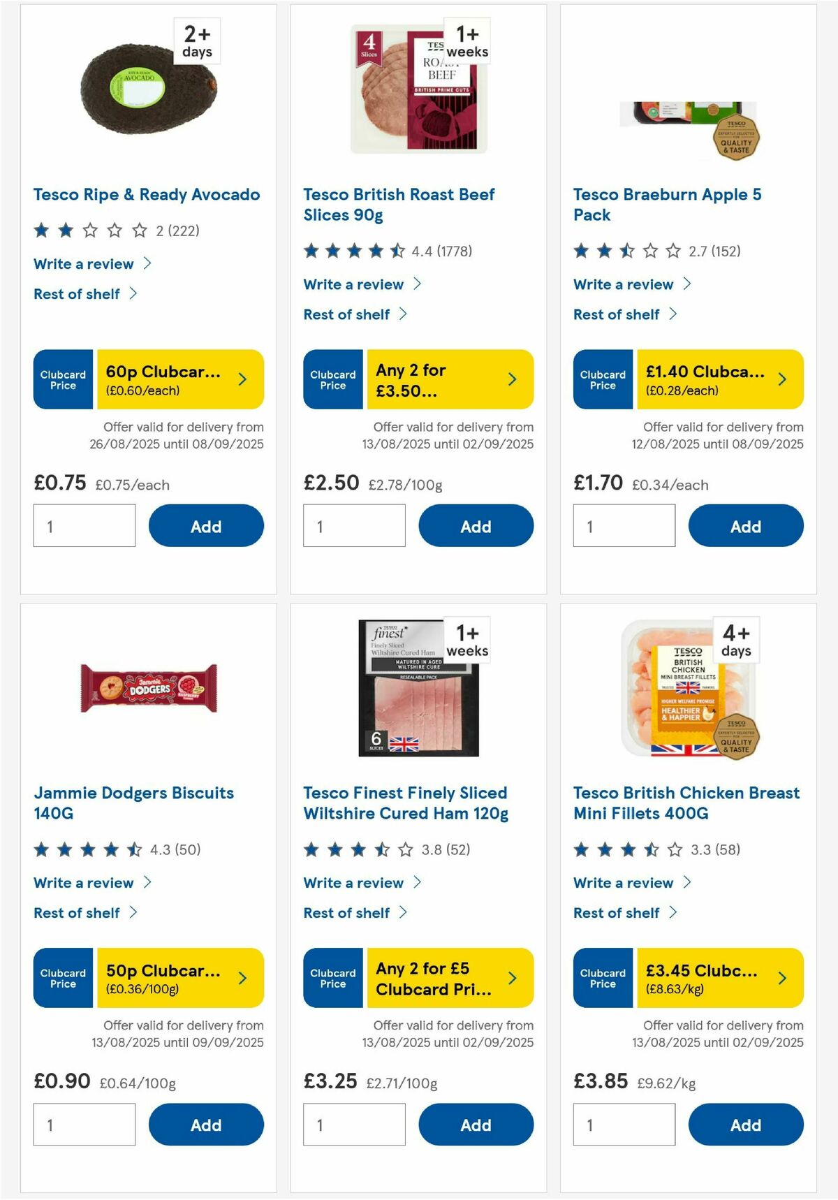 TESCO Offers from 28 August