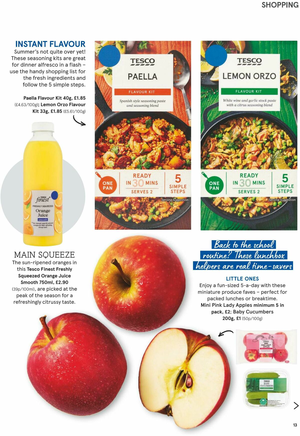 TESCO Magazine September Offers from 1 September