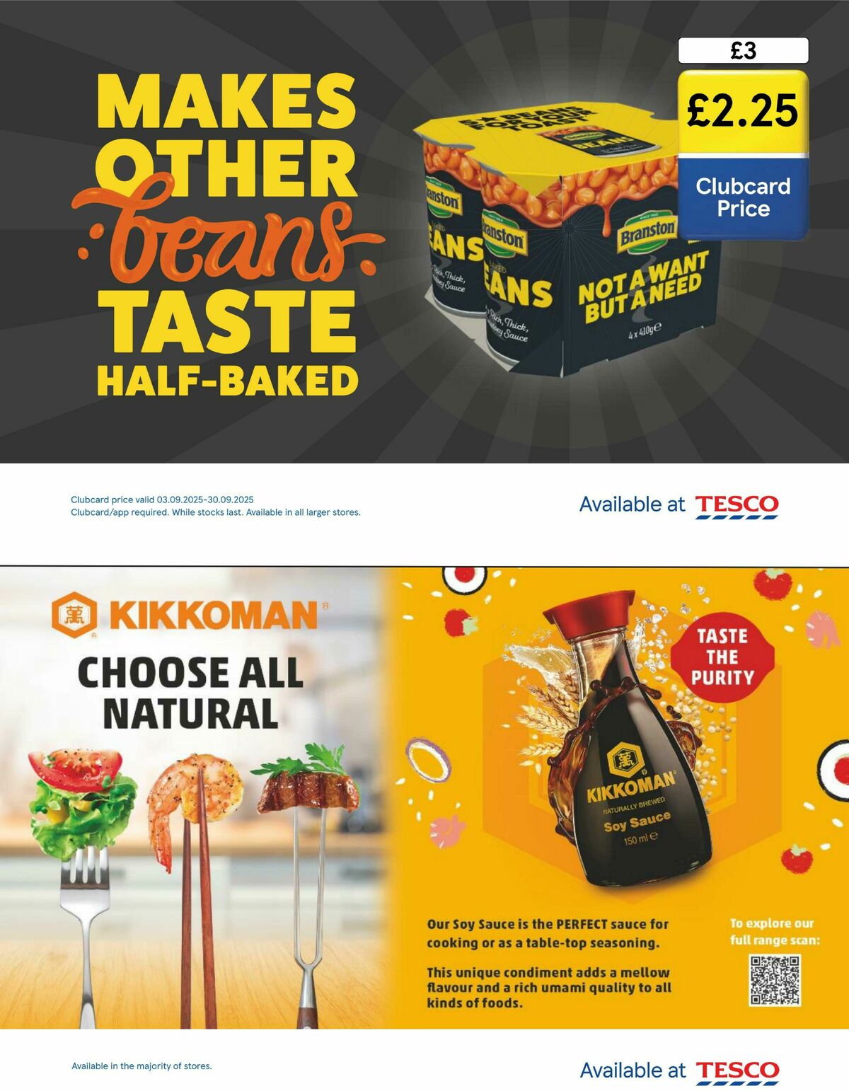 TESCO Magazine September Offers from 1 September