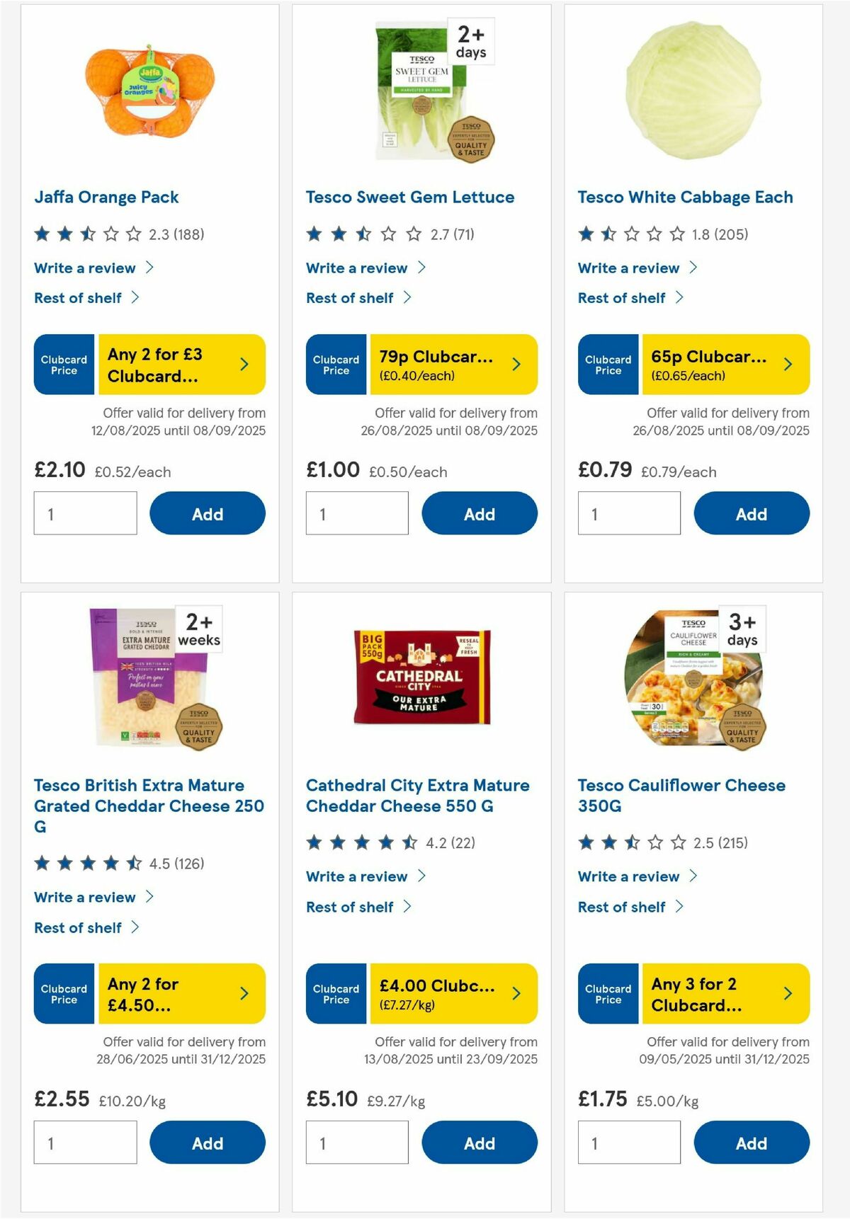 TESCO Offers from 4 September
