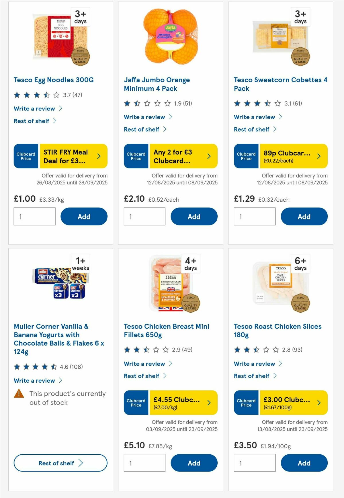 TESCO Offers from 4 September