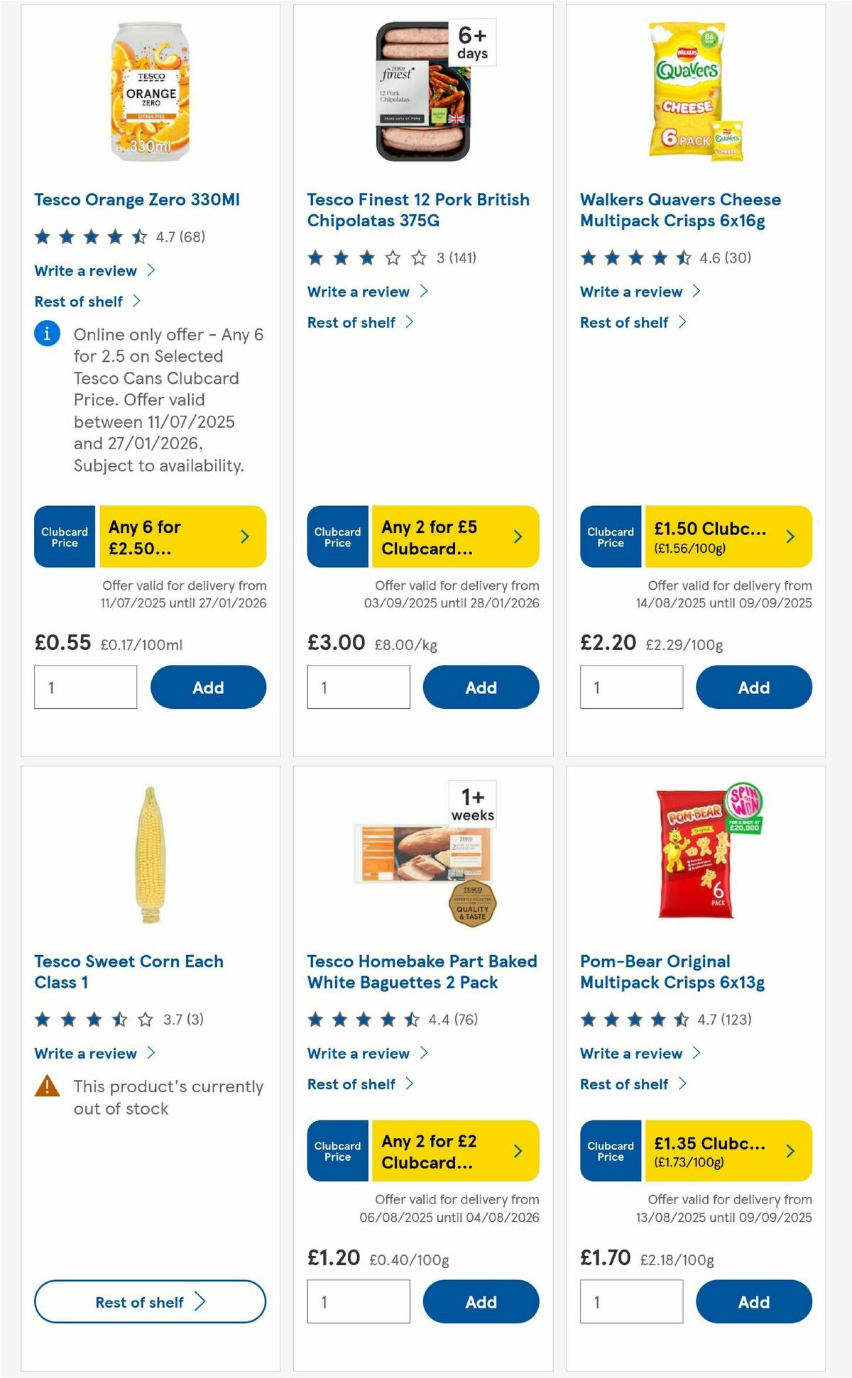 TESCO Offers from 4 September