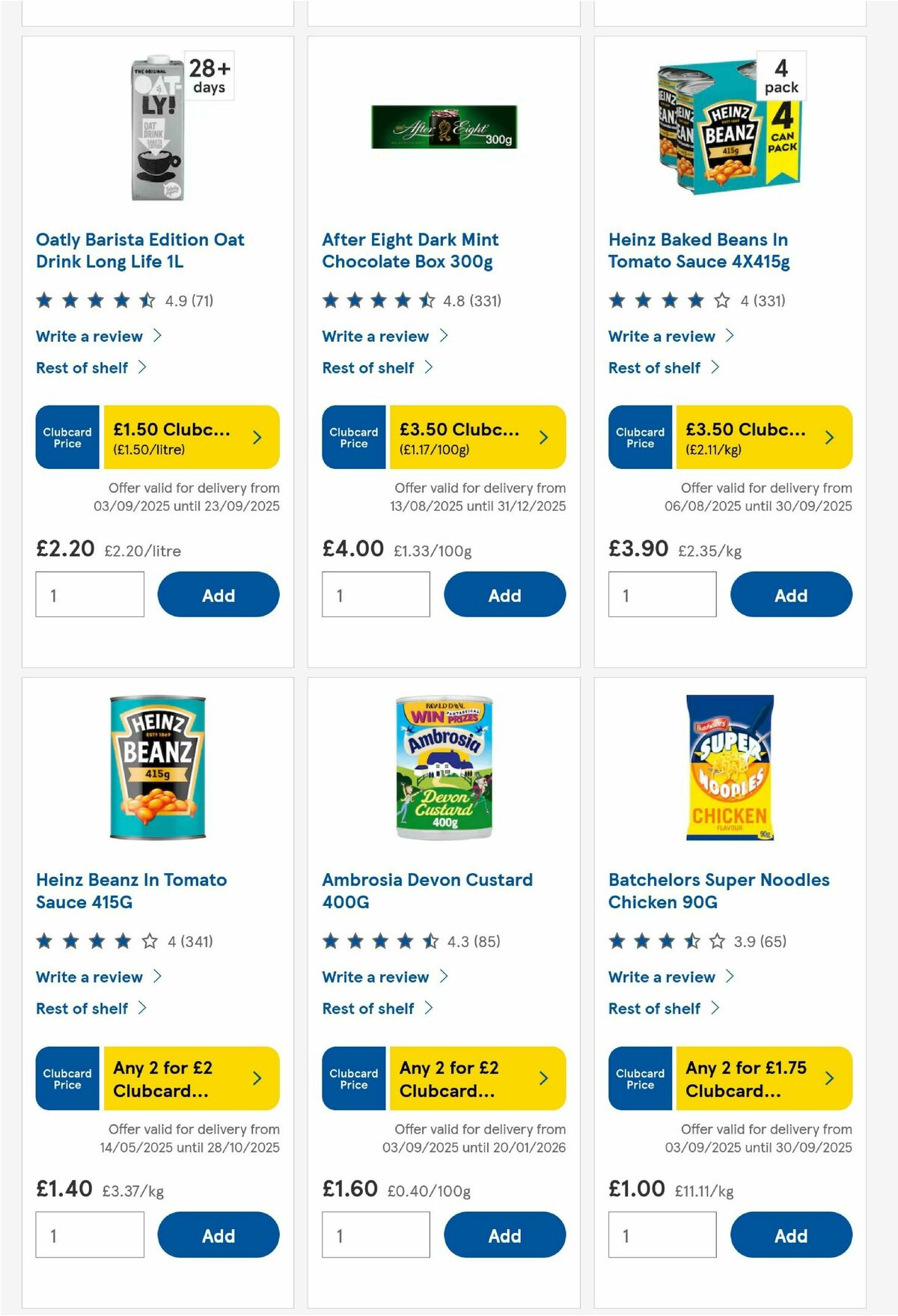 TESCO Offers from 4 September