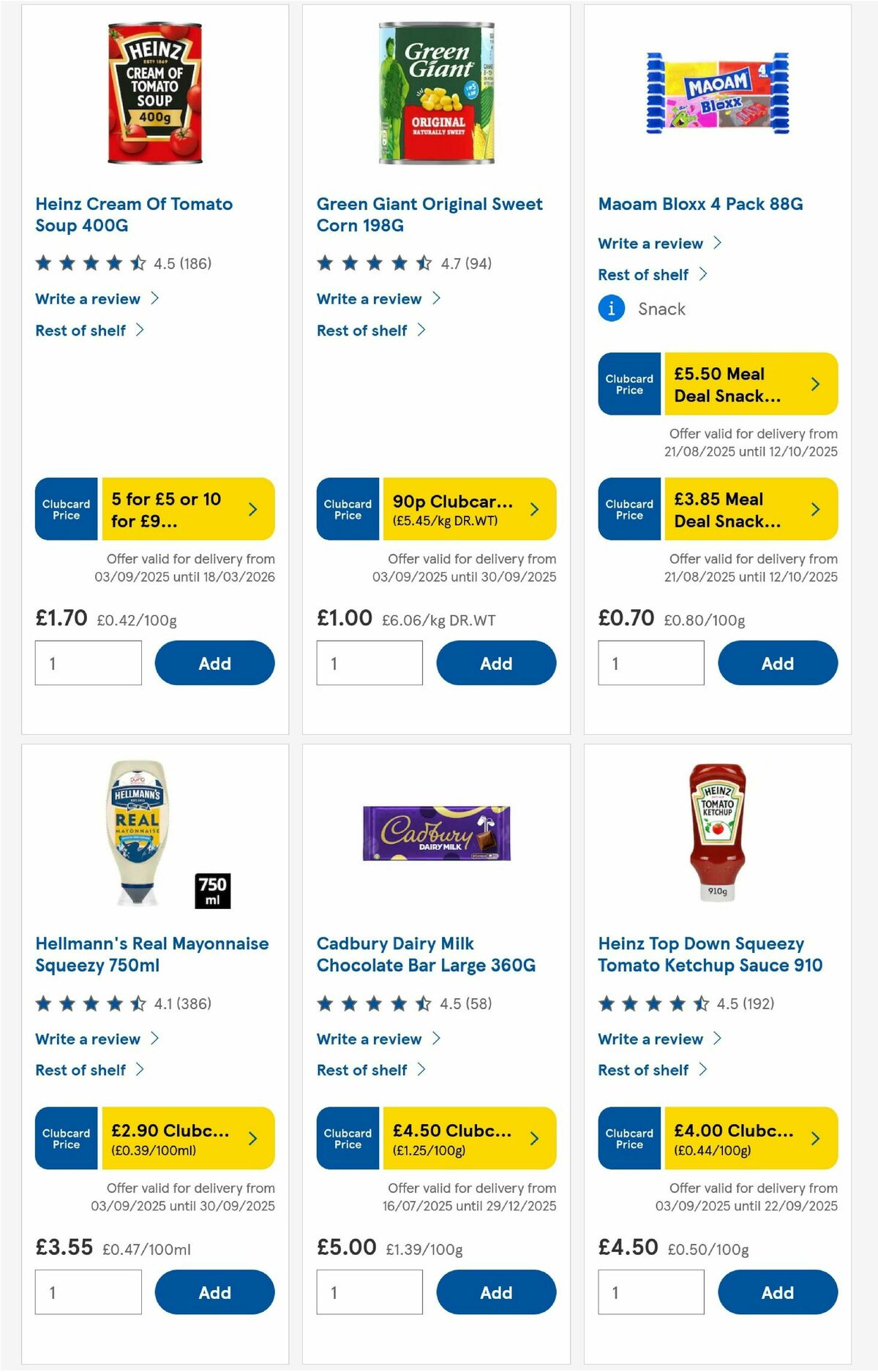 TESCO Offers from 4 September
