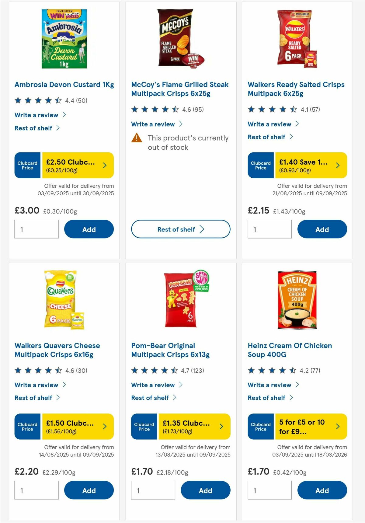 TESCO Offers from 4 September