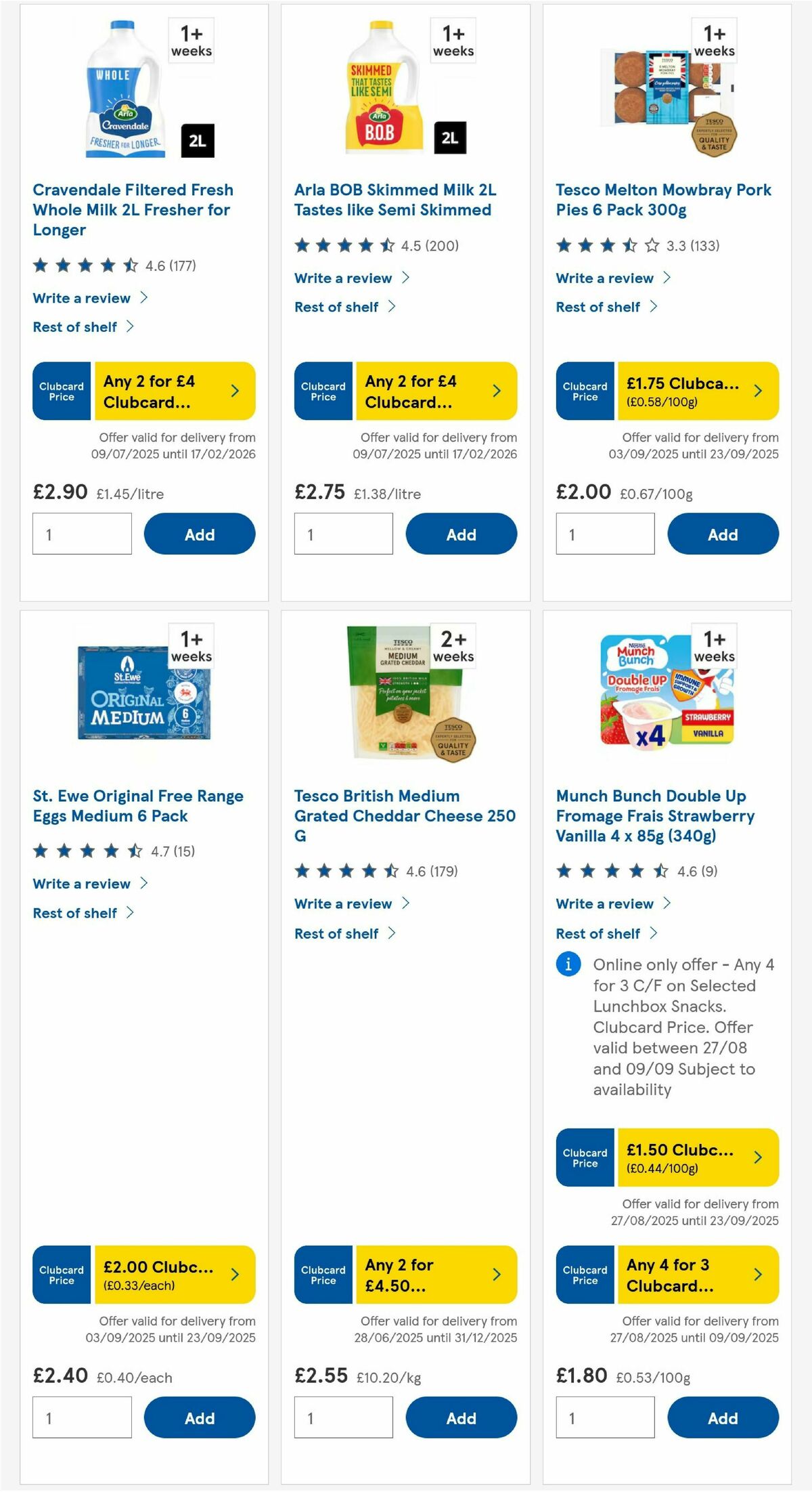 TESCO Offers from 4 September