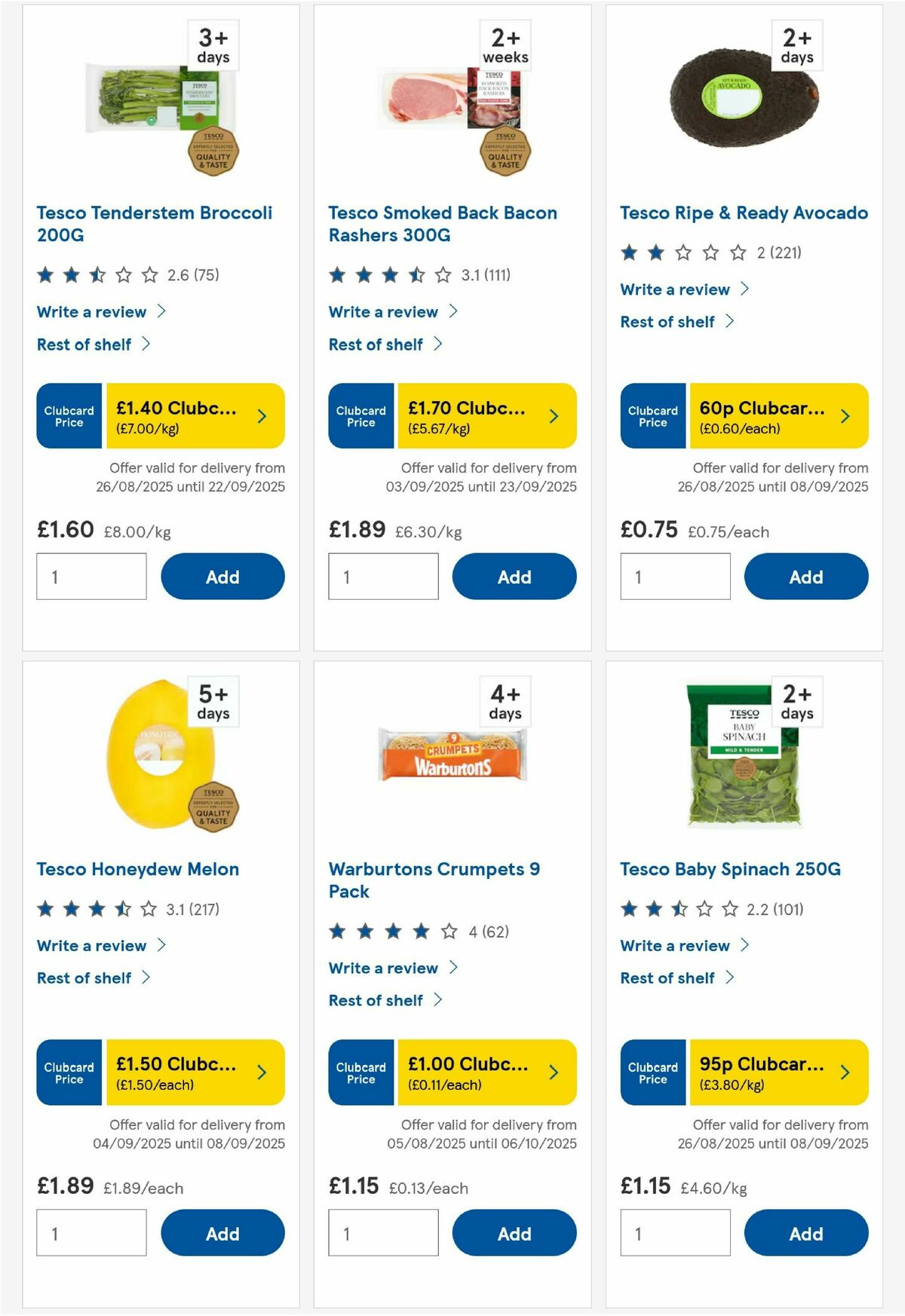 TESCO Offers from 4 September