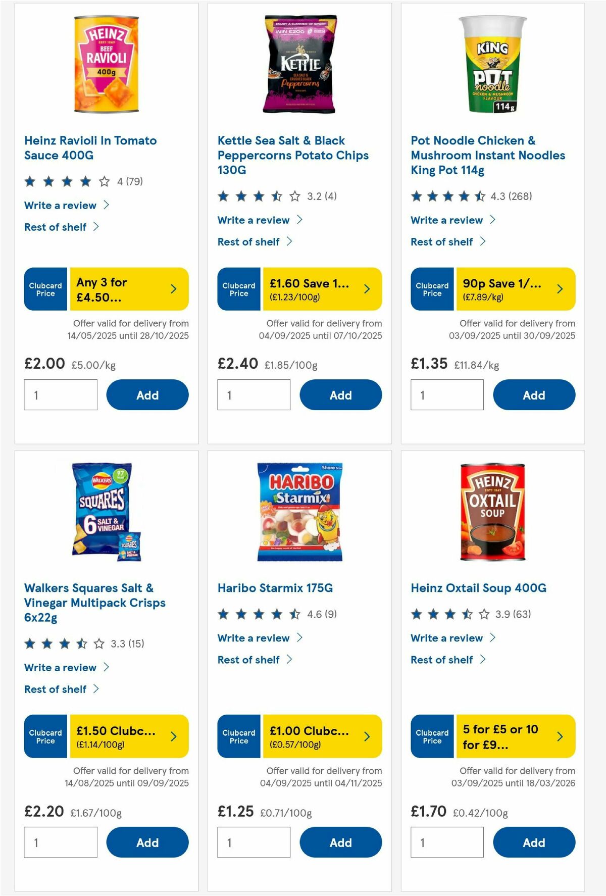 TESCO Offers from 4 September