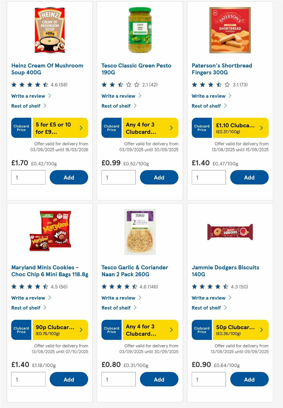 TESCO Offers from 4 September