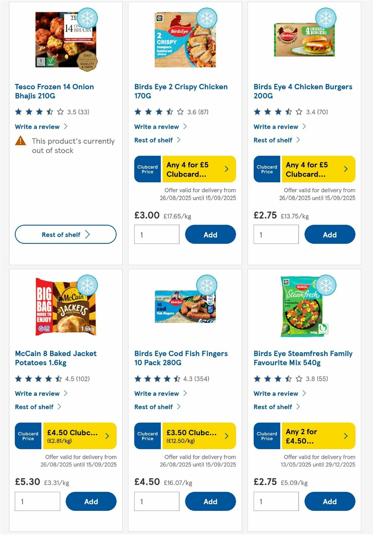 TESCO Offers from 4 September