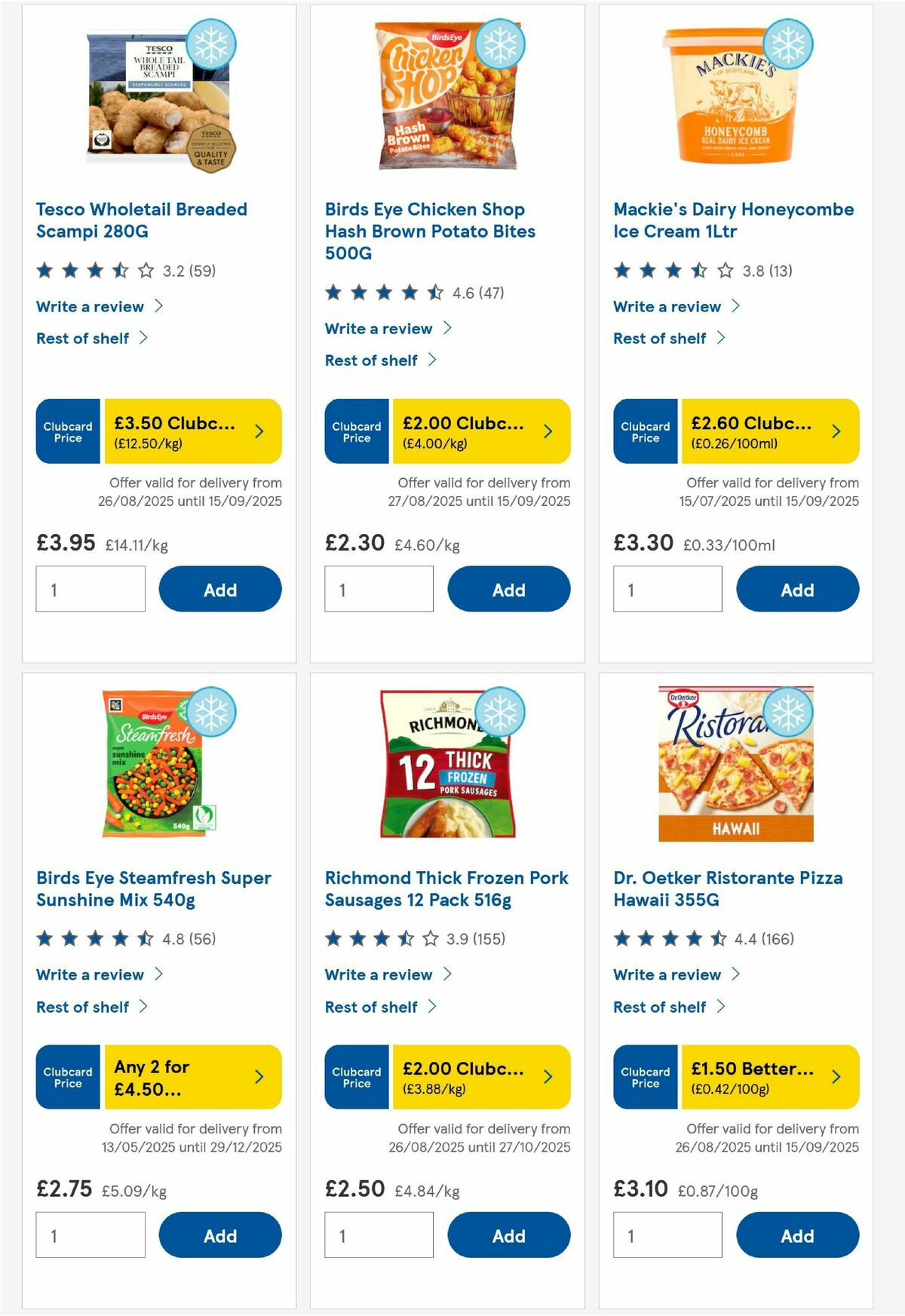 TESCO Offers from 4 September