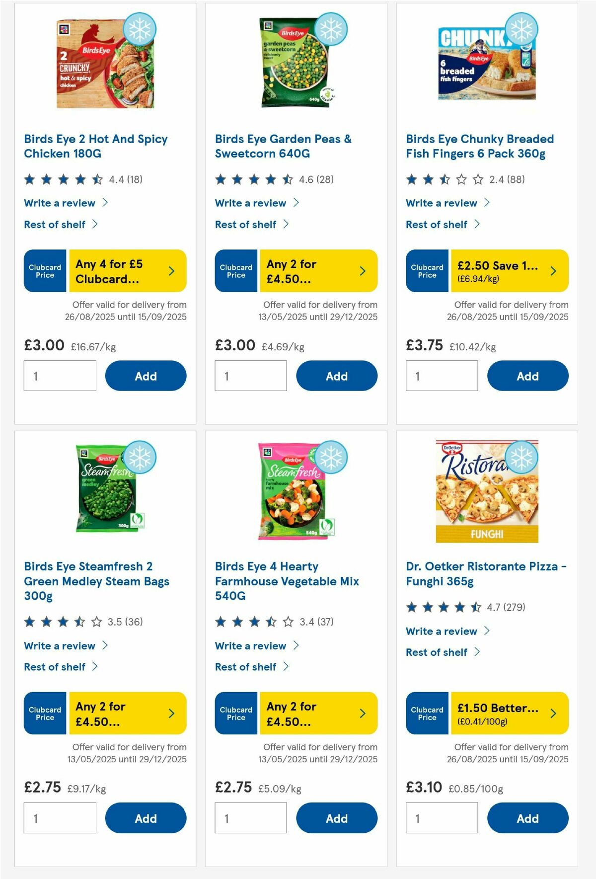 TESCO Offers from 4 September