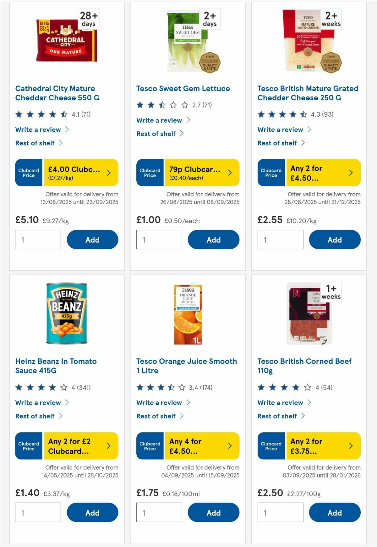 TESCO Offers from 4 September