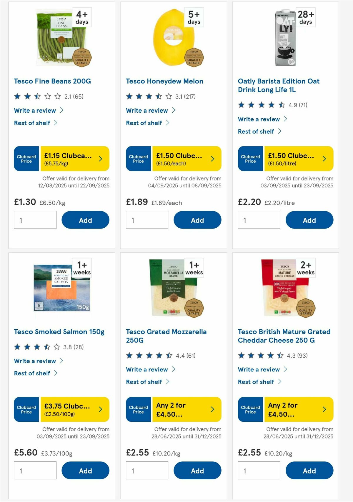 TESCO Offers from 4 September