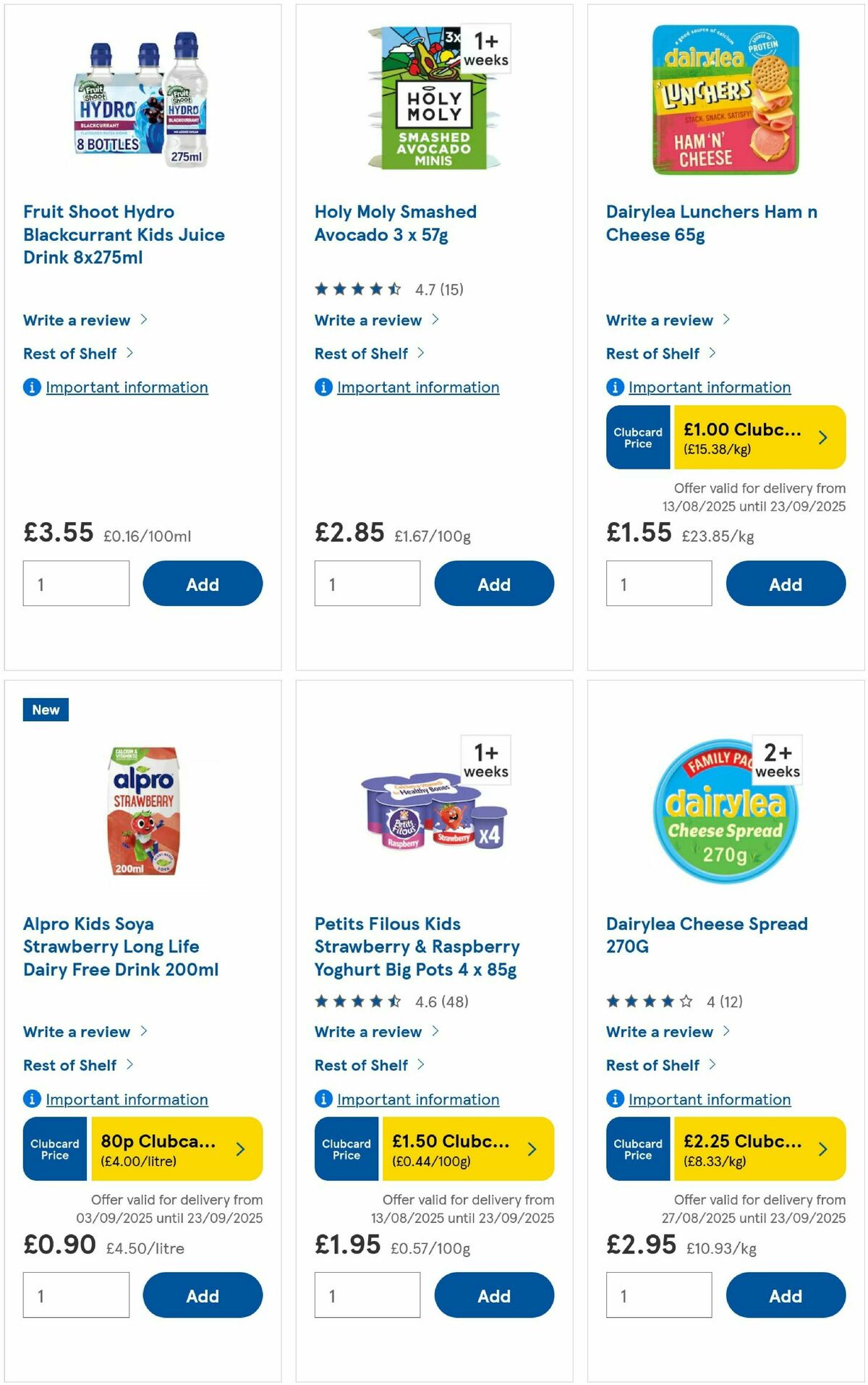 TESCO Offers from 10 September
