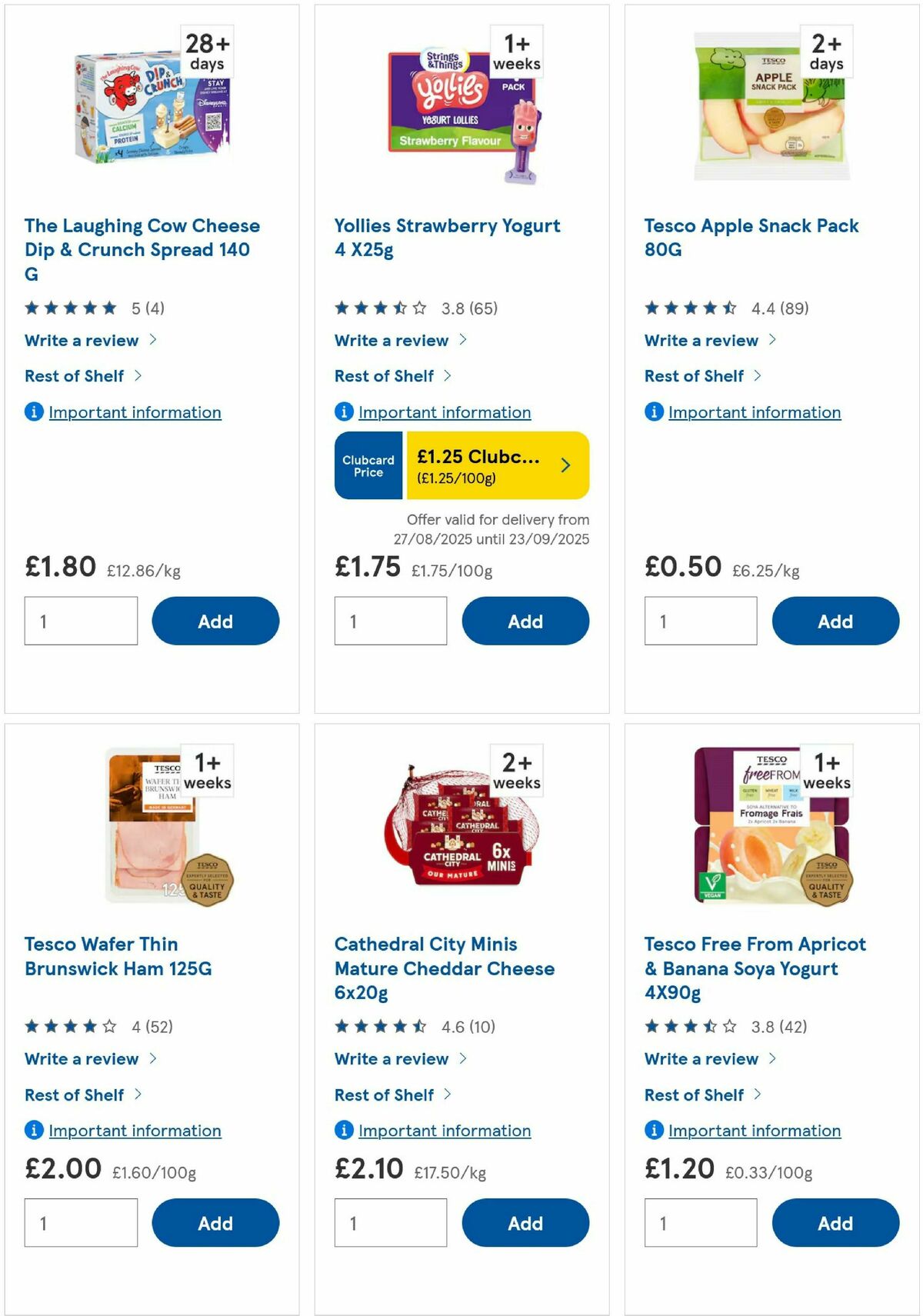 TESCO Offers from 10 September