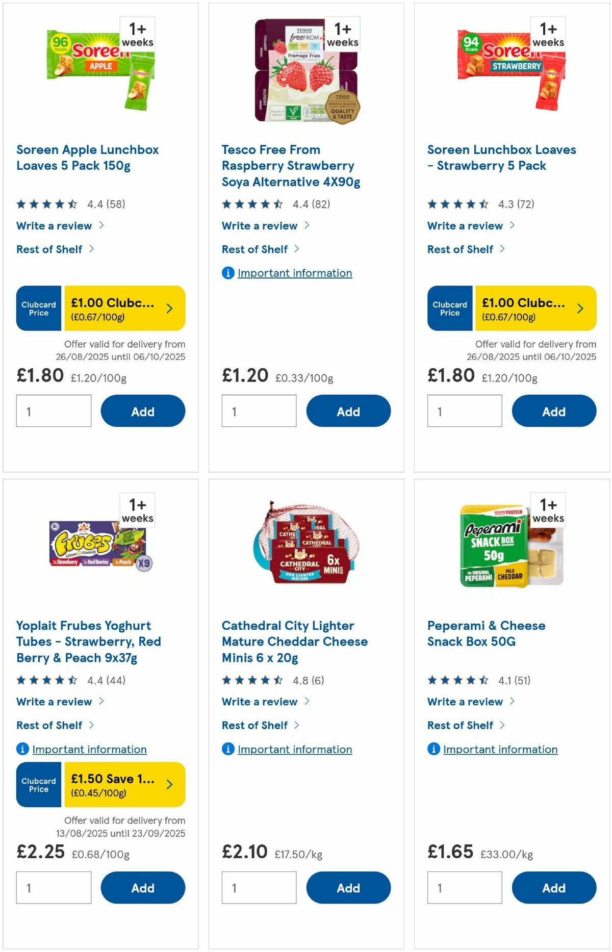 TESCO Offers from 10 September