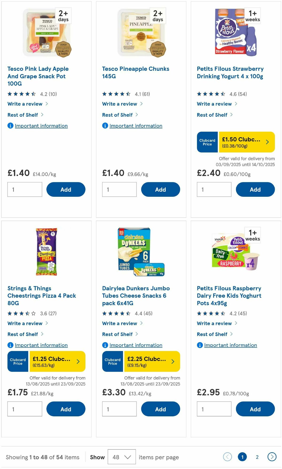 TESCO Offers from 10 September