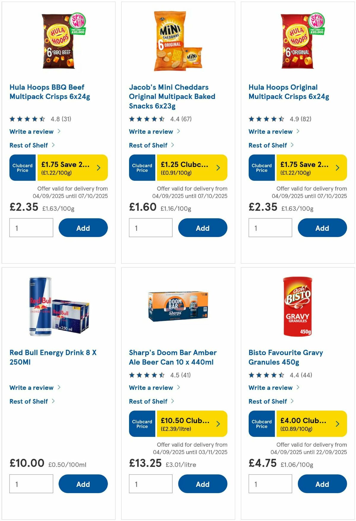 TESCO Offers from 10 September