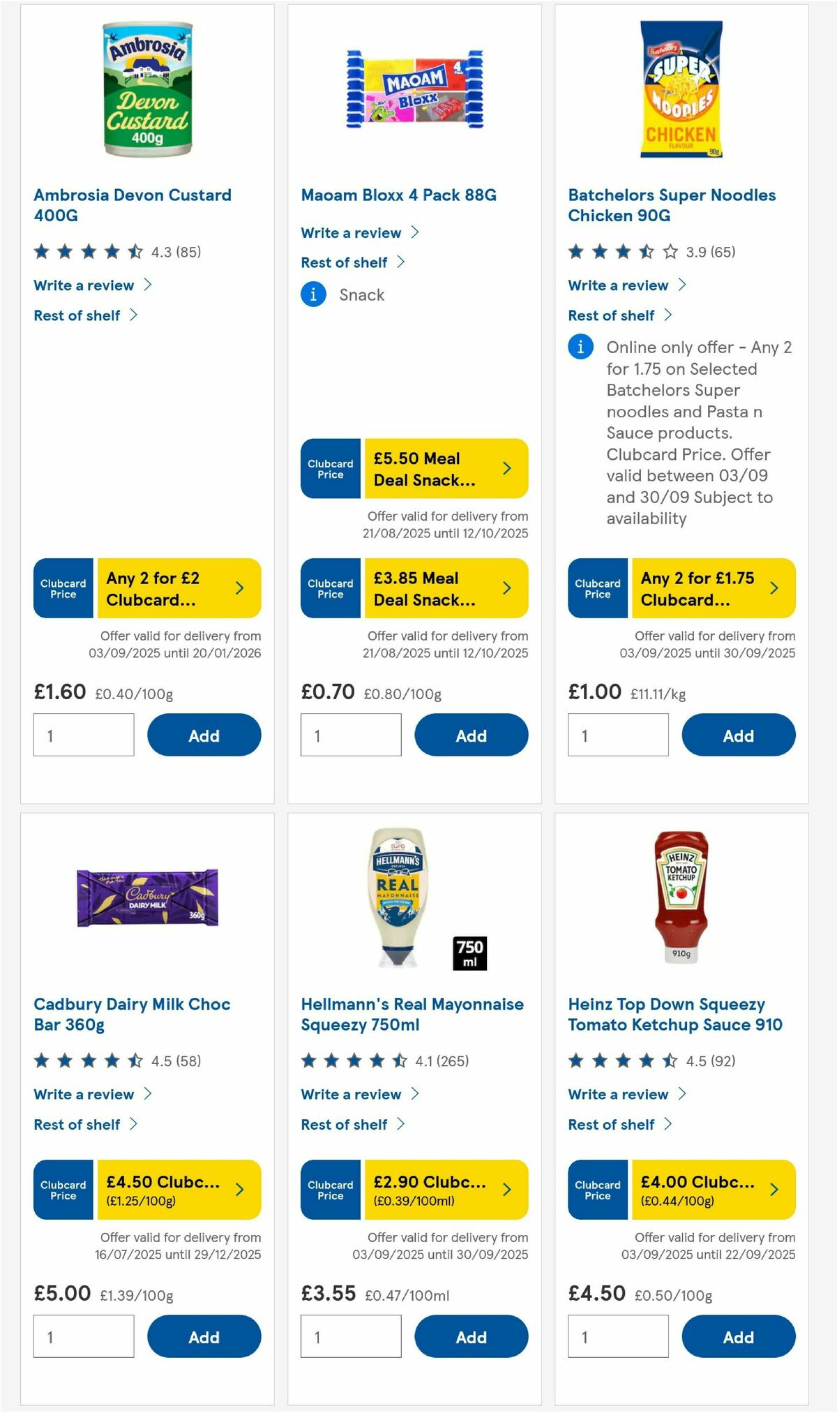 TESCO Offers from 18 September