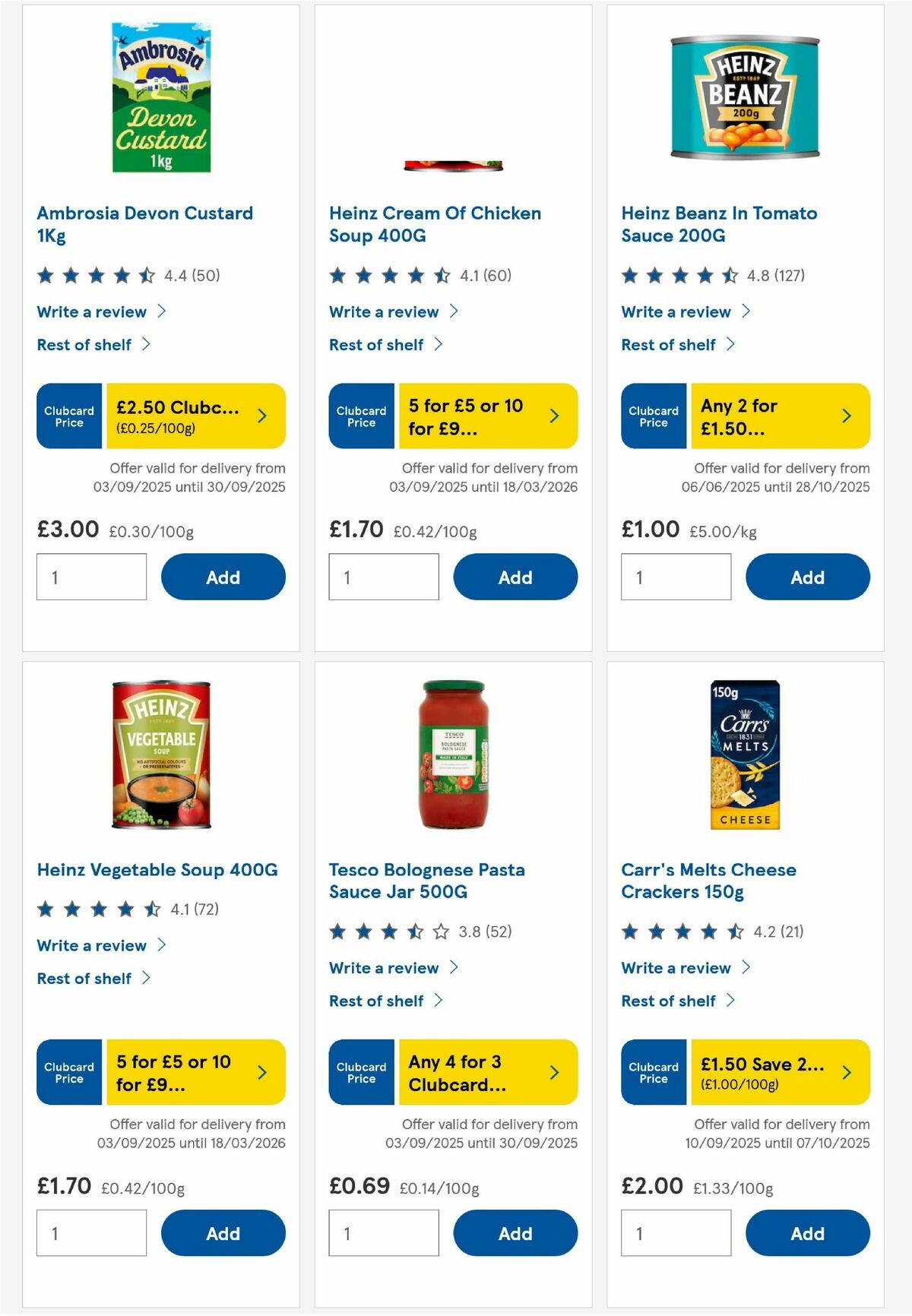 TESCO Offers from 18 September