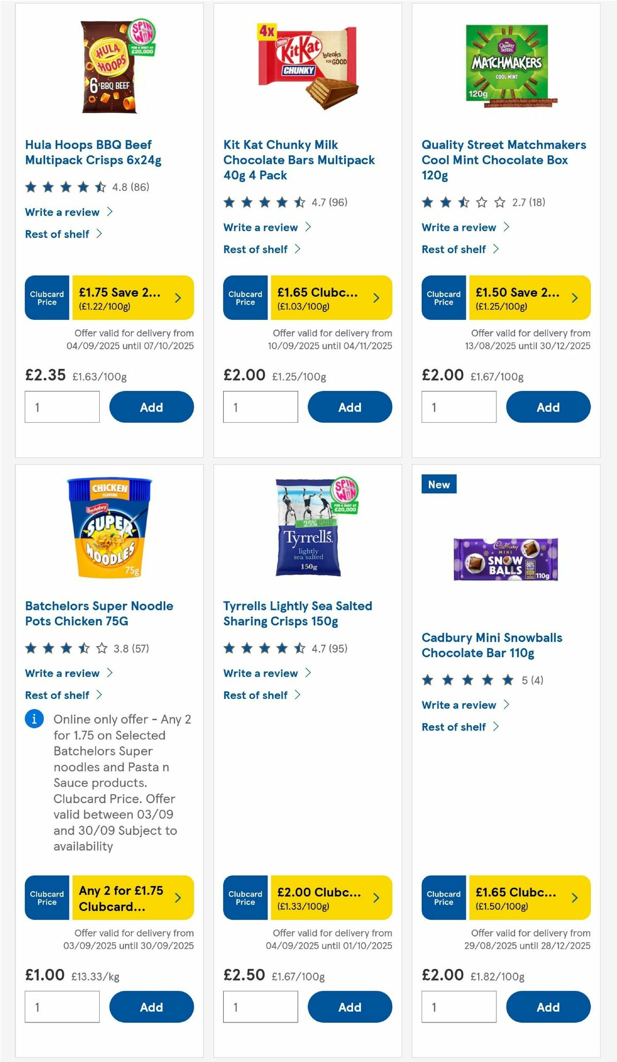 TESCO Offers from 18 September