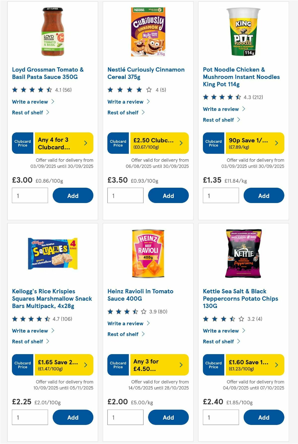 TESCO Offers from 18 September