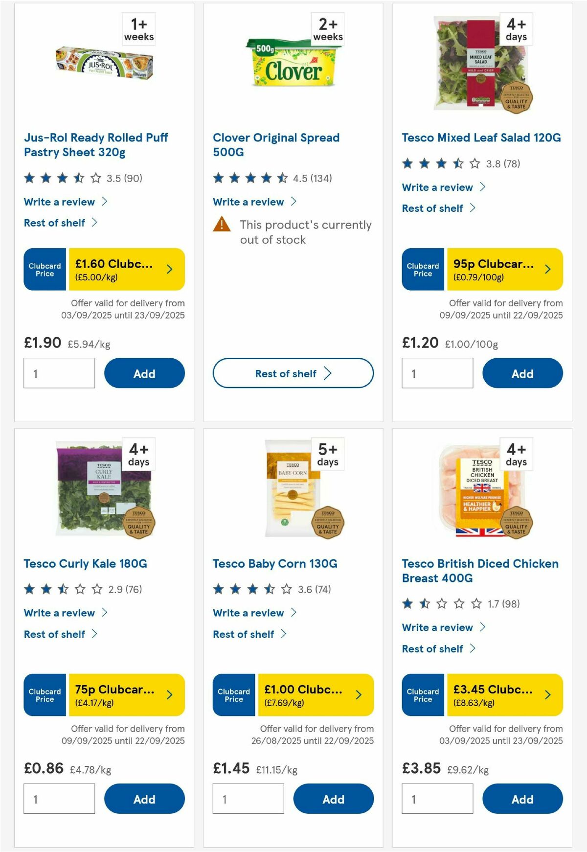 TESCO Offers from 18 September