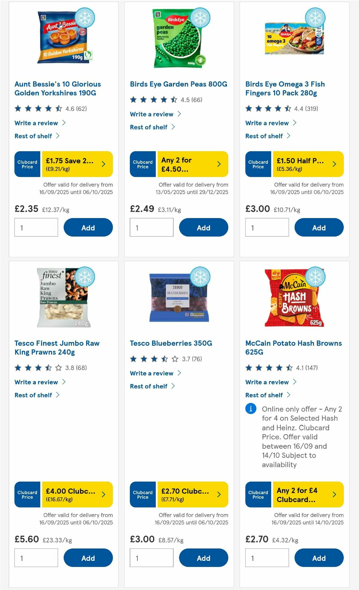 TESCO Offers from 25 September