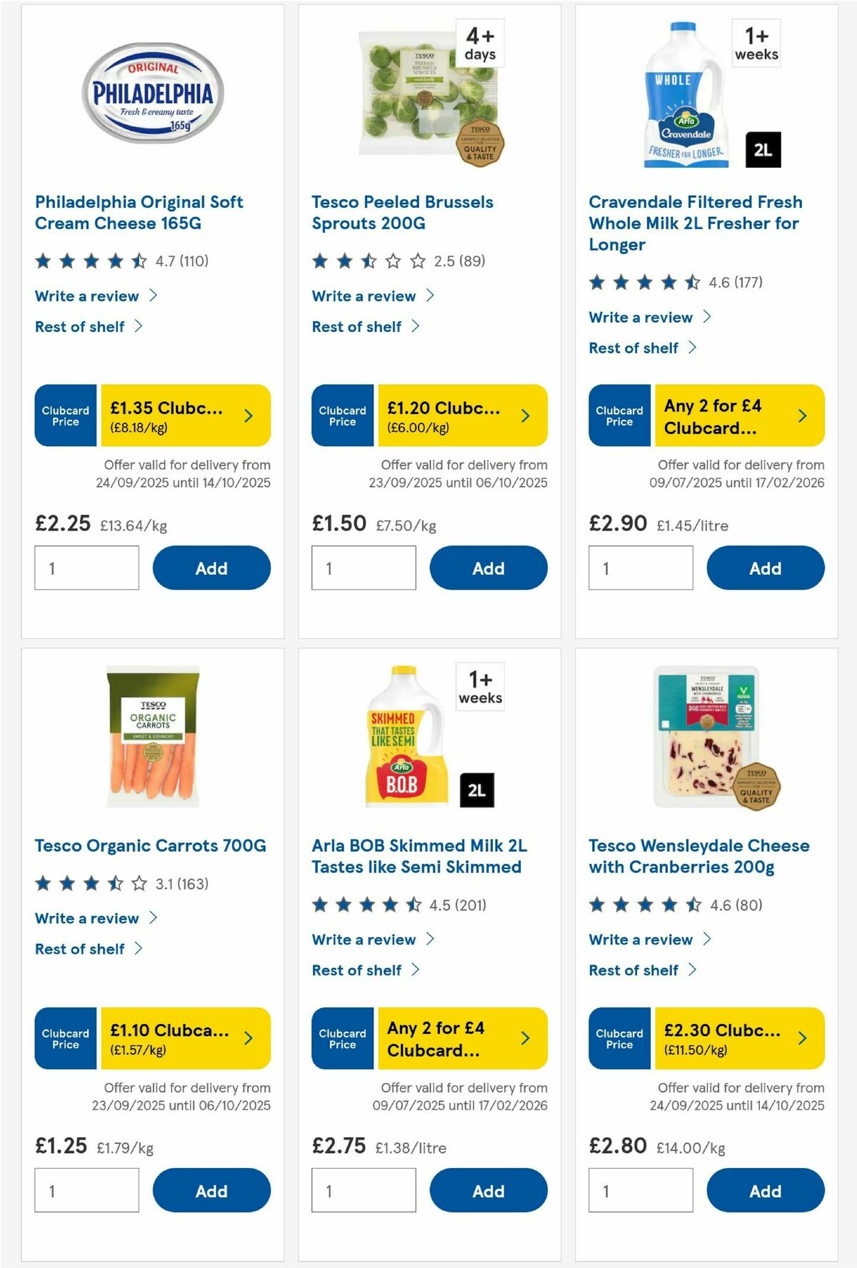 TESCO Offers from 25 September