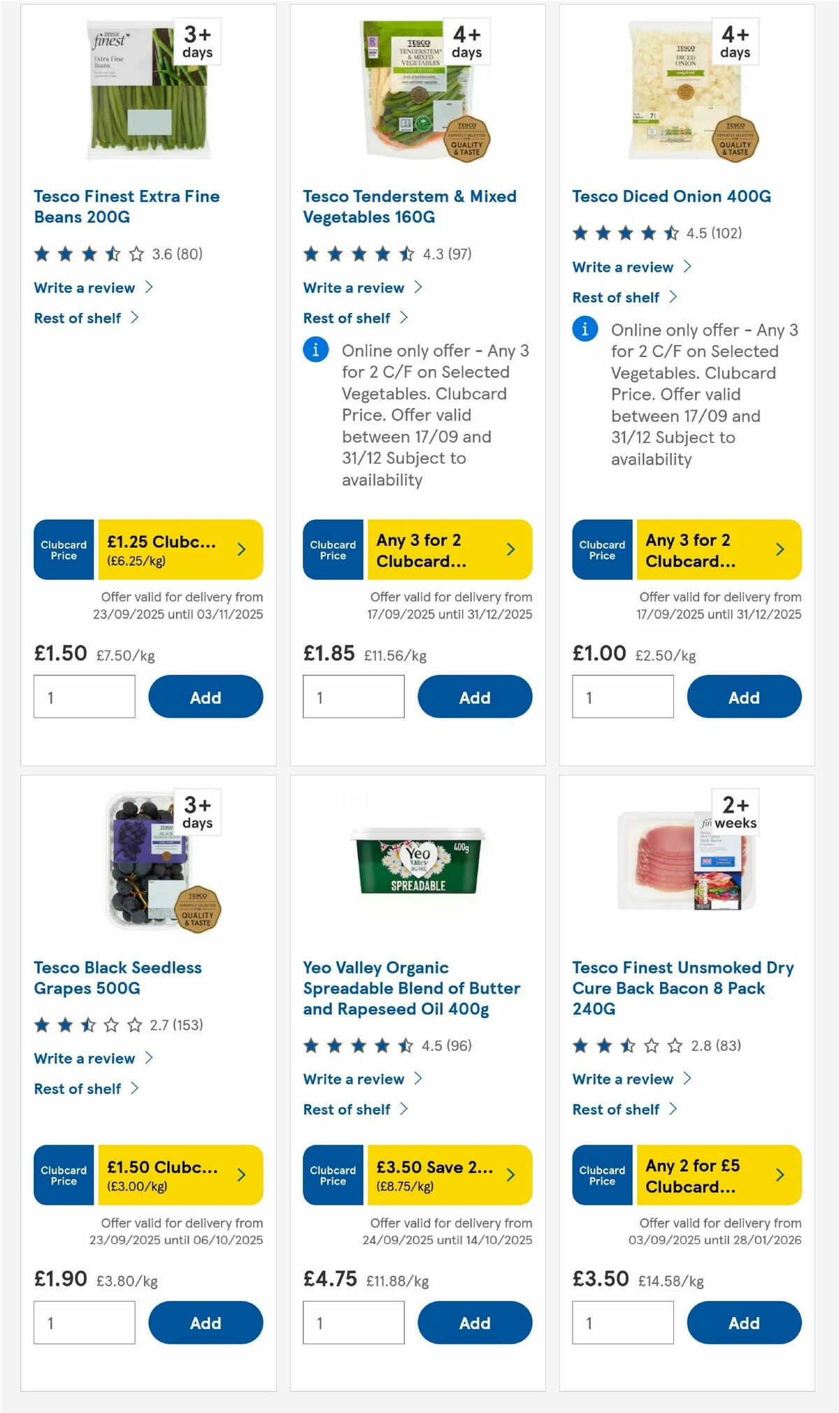 TESCO Offers from 25 September