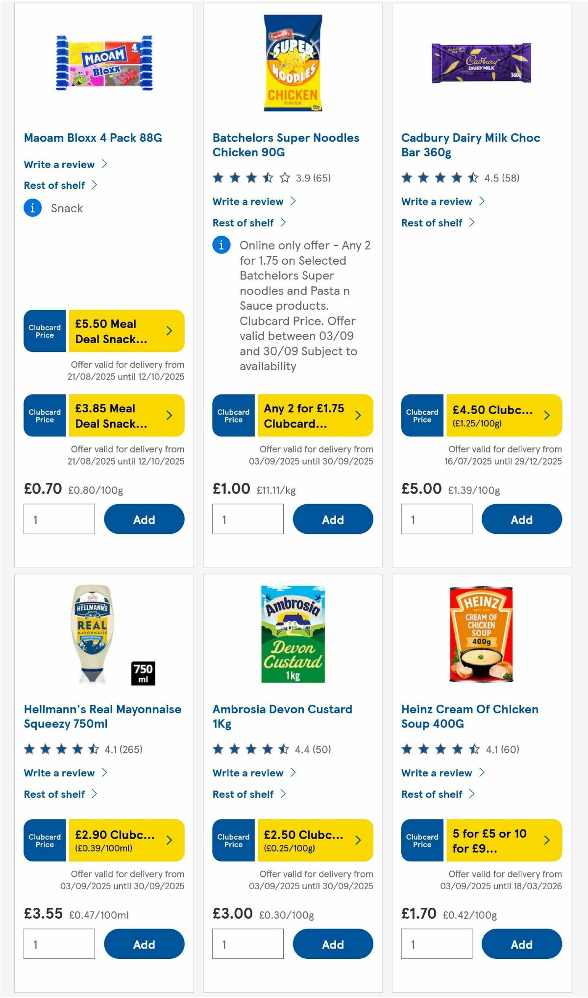 TESCO Offers from 25 September