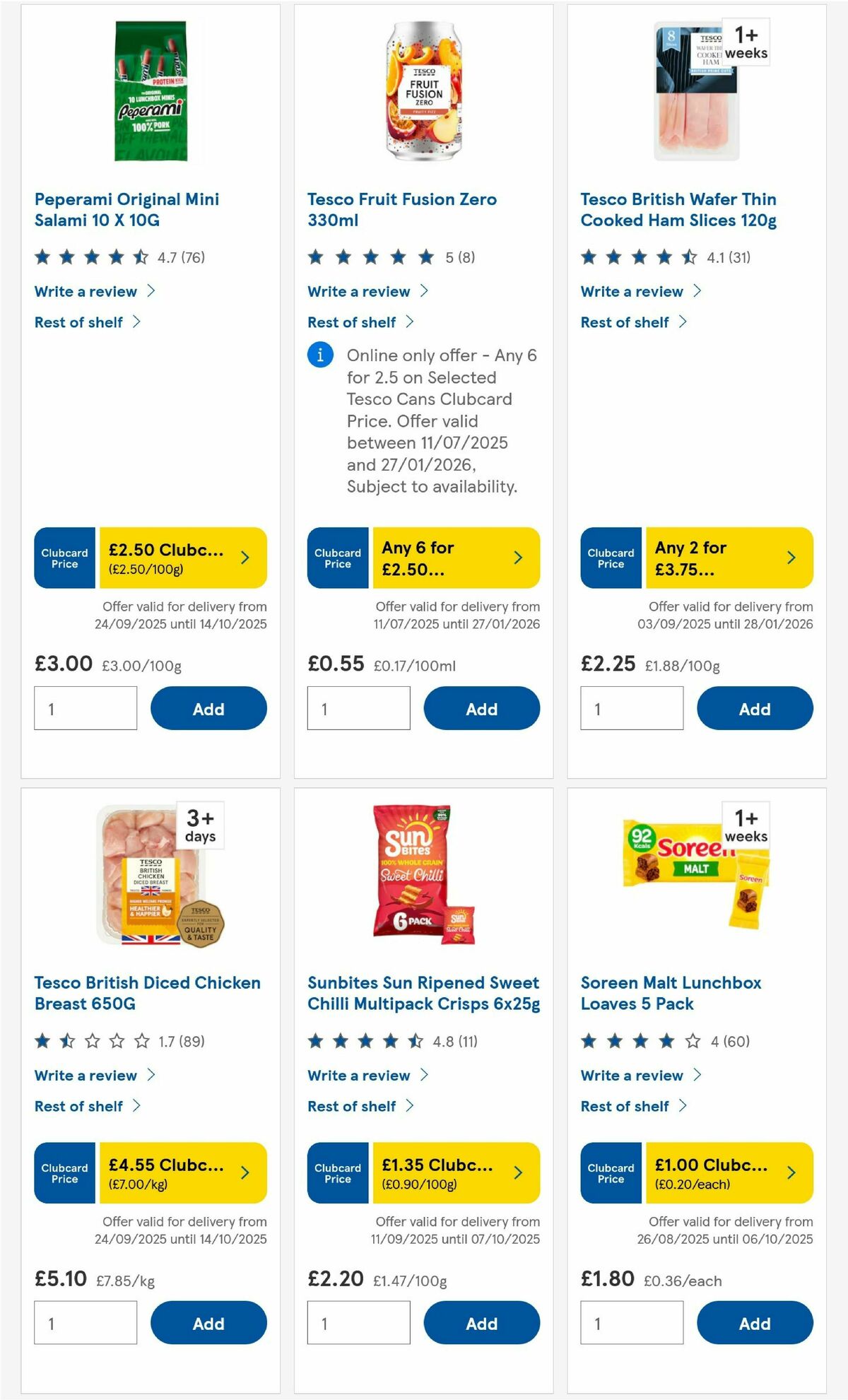 TESCO Offers from 2 October