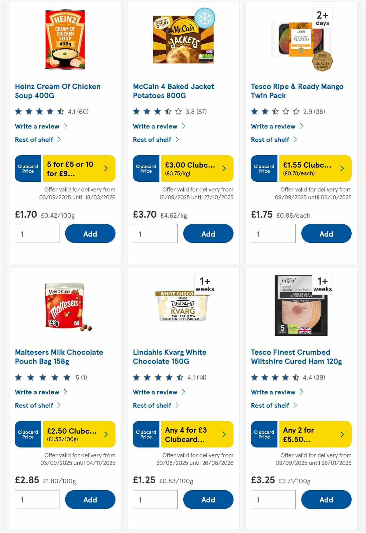 TESCO Offers from 2 October